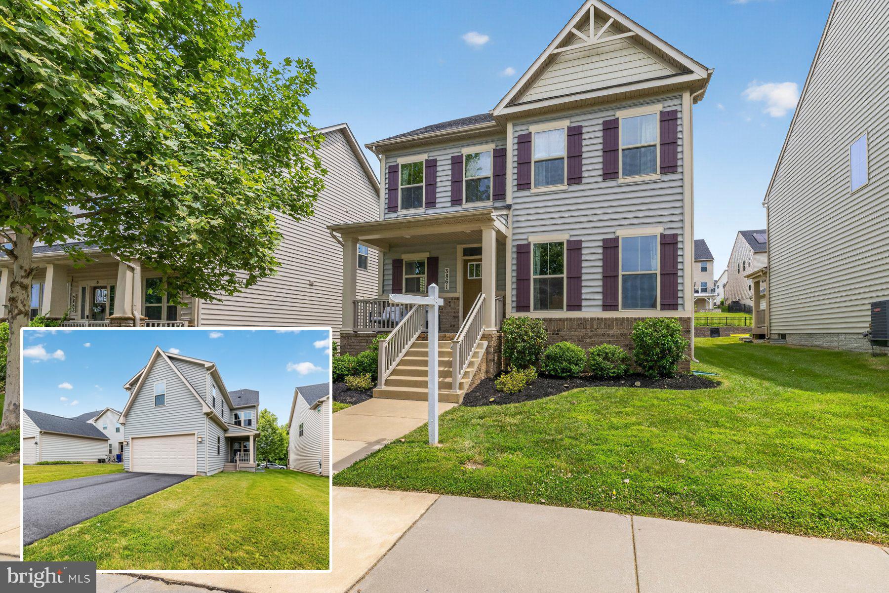 Discover this spacious single‑family home in the Oakdale community. BELOW MARKET VALUE! Walking distance to all three top-rated Oakdale schools. One of only a handful of homes built with an attached rear‑entry two-car garage and a true in‑law suite above it, this property includes a large private bedroom and full bathroom ideal for guests, multigenerational living, or extended‑stay arrangements. Covered rear porch is excellent for outdoor entertaining!

The main level features the Salinger floor plan with an open layout and a large gourmet kitchen equipped with double wall ovens, cooktop, microwave, dishwasher, refrigerator, and a reverse osmosis system for drinking water. Engineered hardwood flooring extends throughout the main level. A separate office provides flexible use and can function as an additional bedroom if needed. A powder room completes the main level.

The upper level includes four bedrooms, two full bathrooms, and a walk‑in laundry room. The fully finished basement offers an exercise room with a full bathroom conveniently located nearby, a large open recreation area with a wet bar, a corner space suitable for an office, and additional storage areas. Tankless water heater will provide hot water on demand to multiple occupants without sacrifice. 

This home is located in a growing area close to shopping, dining, and everyday conveniences, including nearby retail centers and major upcoming commercial development. Walk to Weis, Starbucks, Chipotle, Jersey Mike's, Ledo Pizzza, bank, community trail, daycare options, and everyday conveniences, all while enjoying quick access to I-70.  Wegmans is also a short drive away. Commuters will appreciate easy access to major routes and proximity to military installations including Fort Detrick, the National Guard facilities in the region, Fort Meade and Coast Guard. Low HOA fee and no front foot fee.