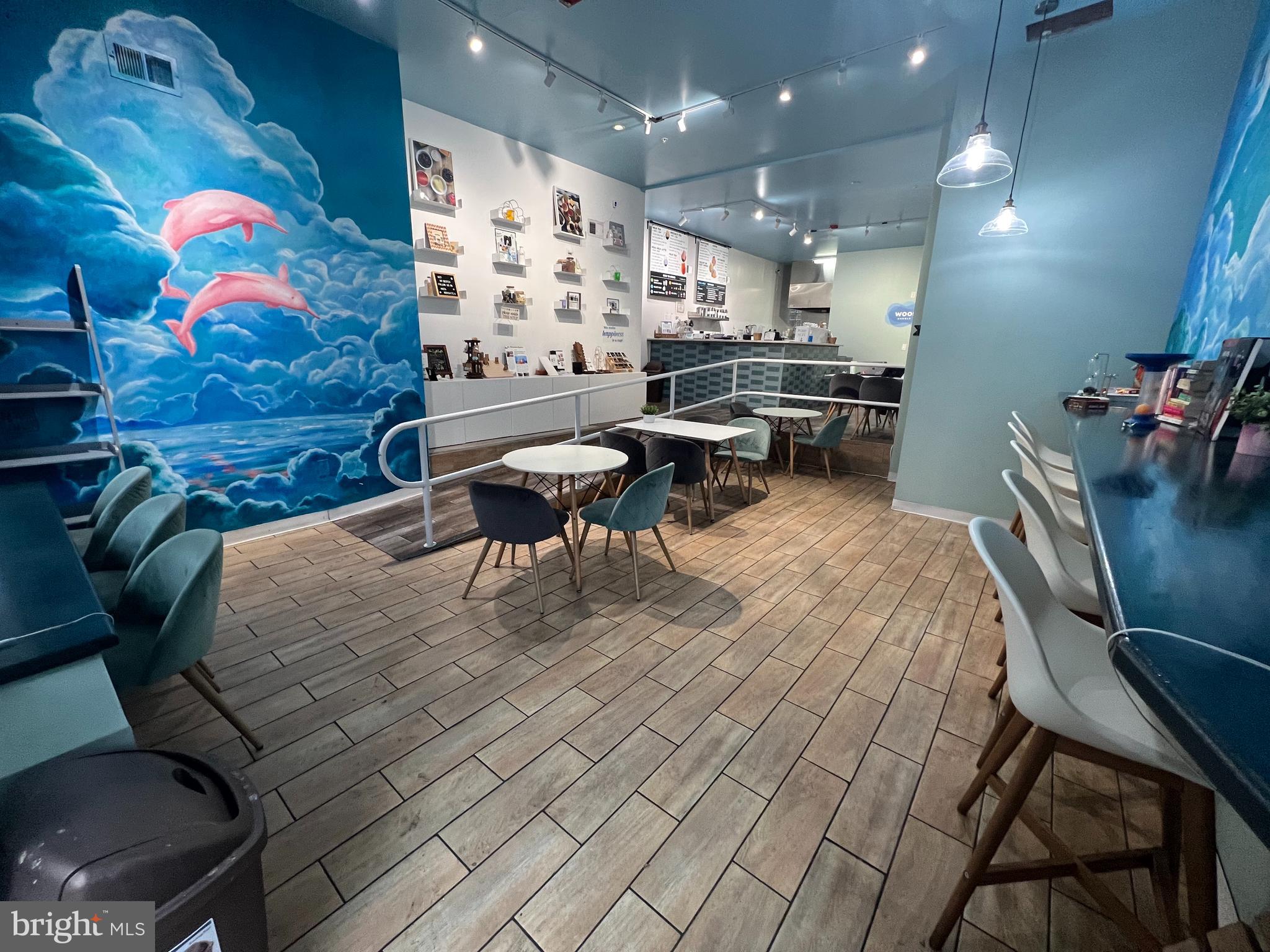 University City Turn-Key business Woosa Bubble Tea/ restaurant.   Enter into the large dining room, counter in the back, and kitchen with prep area in the rear.  There is a full basement for additional storage.  Located in the business district of the Drexel university dormitory and the University of Pennsylvania.
All showing must send proof of funds and do not disturb the employee.