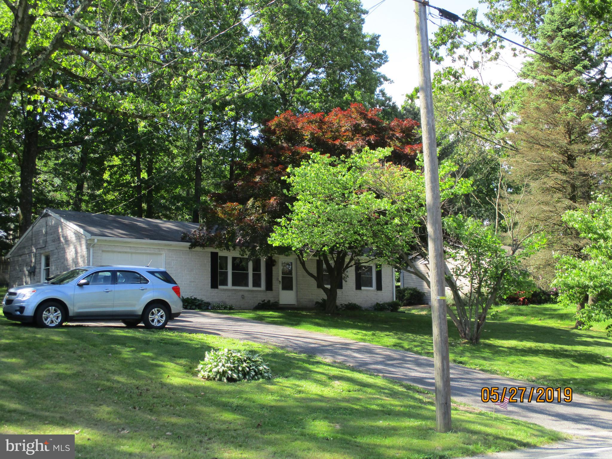 Sweet one floor living with a park like fenced back yard with a great covered patio!  Red Lion School District, 3 bedrooms, updated bath with ceramic tile floor and tub surround, and an updated kitchen with SS appliances.  The lower level houses the laundry and waits for your ideas for additional living space.  Gast heat, CAC and a 1 car attached garage wait for you.
