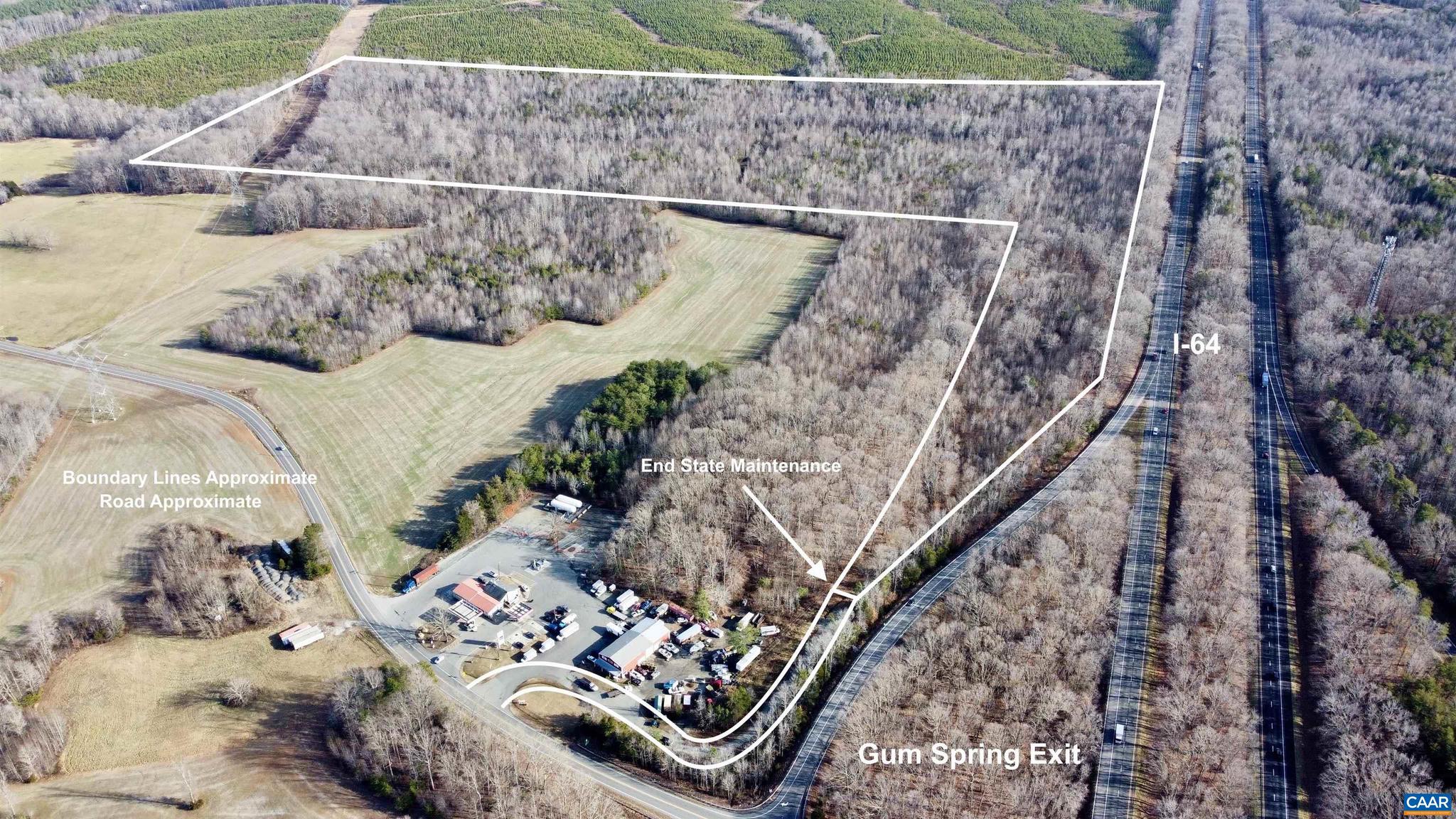 This property is located within the new Louisa County Technology Overlay District, which allows for companies like Amazon to build data centers. 0.1 Acres of this property already zoned C2 adjacent to the established commercial business in the northeast I64/ US Rt 522 quadrant.  If thinking about potential solar, there is a large transmission line in north portion of property.  Underground gas line about one-half mile to the north. Timber was harvested approximately 20 years ago and allowed to grow back in quality white oak, red oak and poplar. An excellent investment grade 89.5 acres transitional land. This property is not suitable for a large development at this point in time due to VDOT demands for a deceleration lane, which is not possible where current road access is.(Two parcels of land, 5.11 acres and 84.4 acres).