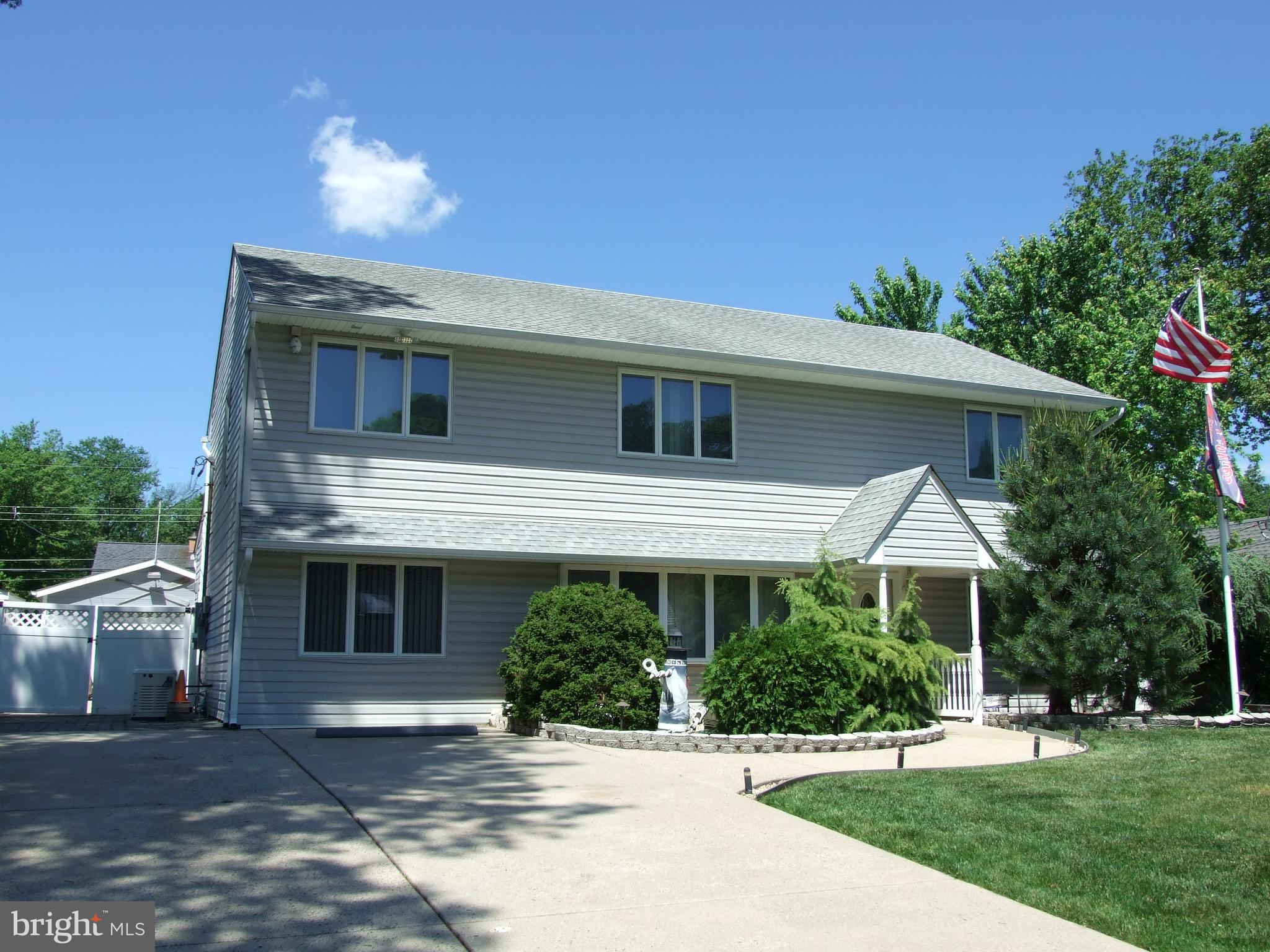 Welcome to this one-of-a-kind 3-bedroom, 2.5-bath home in Juniper Hill, located within
the Neshaminy School District. The living room features recessed lighting with motion-
sensor control, while the dining room offers laminate flooring, recessed lighting, and
built-in speakers. Just off the dining room, a utility room provides flexible space for
storage or a possible home office. The custom kitchen is designed for both function and
style, featuring a large island with pendant lighting and cooktop, an overhead exhaust
fan, abundant cabinetry, stainless steel dishwasher and refrigerator, double oven,
double sink with disposal, granite countertops, tile backsplash, and tile flooring that
flows into the family room. The family room includes a sliding door to the rear yard, a
half bath, ceiling fan, pellet stove, mini-split system, and pre-plumbing for a wet bar.
Adjacent to the family room is a laundry room equipped with a washer, dryer, utility sink,
built-in floor drain, and exterior access to the rear yard. An expanded first-floor bedroom
with three closets and a full bath completes the main level. Upstairs, you will find a
second spacious bedroom with ample closet space and additional room for storage or
office use. The hall bath features a double-sink vanity, tile shower, and tile flooring. The
large third bedroom offers two walk-in closets, a bonus room ideal for a dressing area or
office, two ceiling fans, recessed lighting, and a combination of carpet and wood
flooring. A detached one-car garage includes electric service, a pellet stove, and a mini-
split system, while the shed provides additional storage. The rear yard features pavers
and a built-in fireplace. Additional features include whole house generator, double wide concrete driveway, vinyl windows with custom blinds, and exterior cameras and alarm system. Ideally located with convenient access to nearby parks,
shopping, and major roadways, this distinctive home offers comfort, versatility, and
exceptional potential. Don’t miss the opportunity to make it yours.