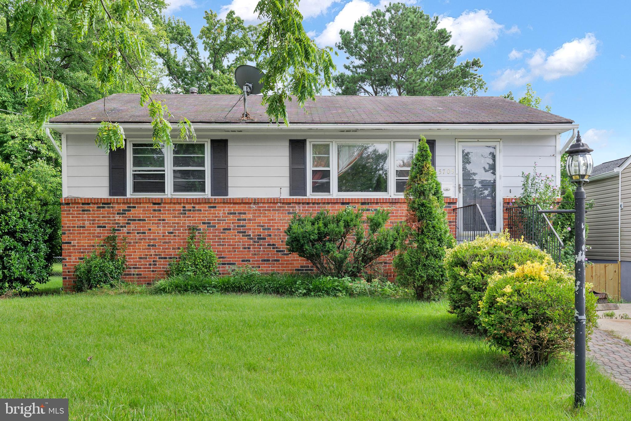 Discover the home that fits your style of living in the area. This impeccable 6-bedroom house is conveniently located in Berwyn Heights, only 2 miles away from the University of Maryland, Berwyn Heights Elementary School, community center and shopping centers. Excellent layout with 6 bedrooms and 2.5 baths, 3 beds and 1.5 baths are located on the entry level and another 3 beds and 1 bath with a den are in the lower level also offering a second kitchen that can be convenient for guests. The original hardwood flooring enhances low maintenance, easy living and a high durability which can last for decades. In addition, the house comes with 2 parking spaces with a concrete driveway. This home also has a deck with a nice view of the pool in the big backyard. Don’t miss out the opportunity to live in a convenient location in Berwyn Heights. Property selling AS-IS. Seller prefer RSI title.