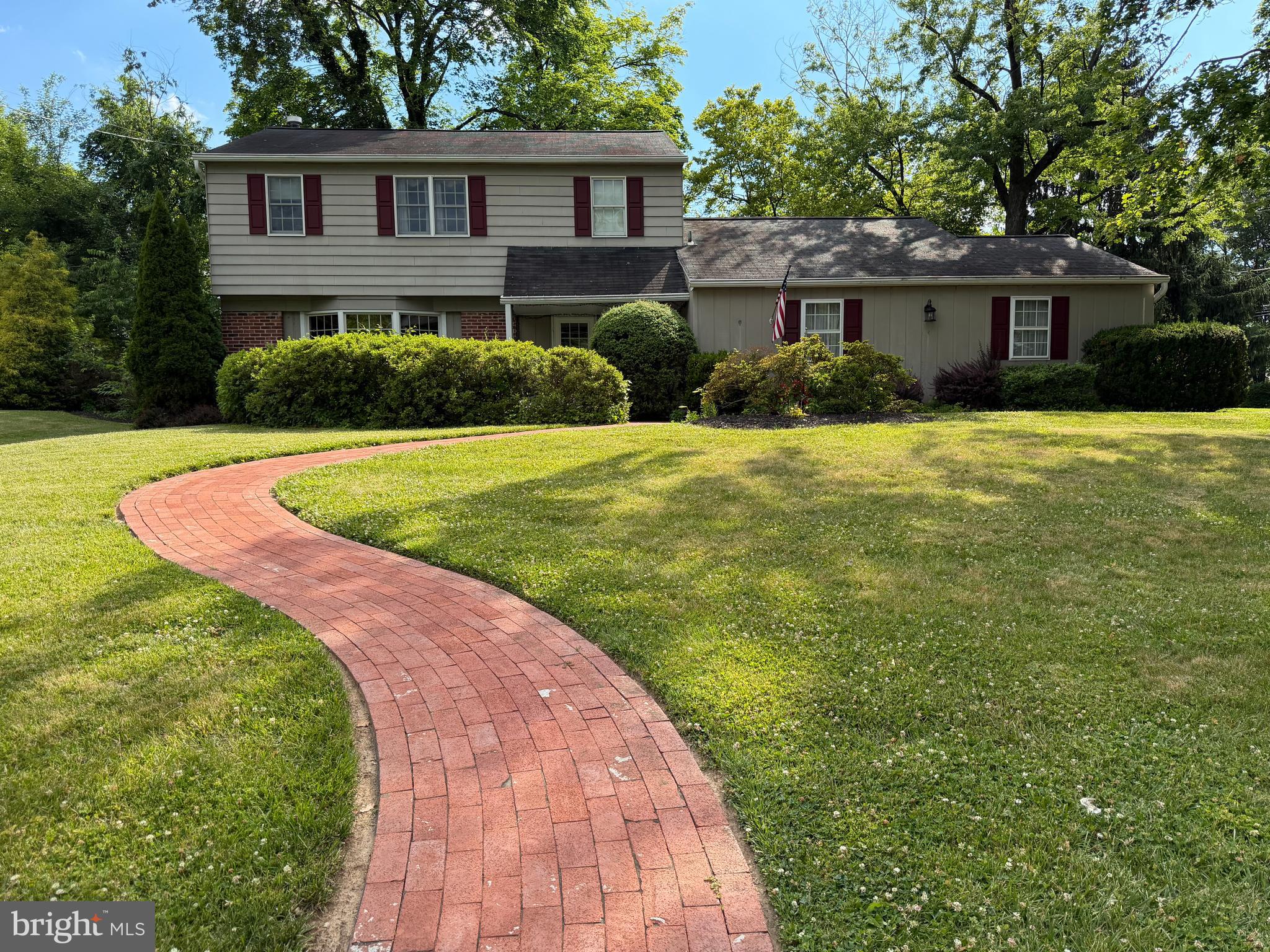 First time on the market in 55 years.Welcome to Upper Moreland's Hoffman Rd, an expansive 2-story brick colonial style home situated on a generous +/- half acre lot in the heart of Colonial Village, Tastefully designed living space throughout, this 4-bedroom, 2.5-bath home offers the perfect blend of classic character and everyday comfort, all within the highly acclaimed Upper Moreland School District.

Step inside to discover a gracious front entrance foyer area, a bonus library on the main level, ideal for a home office or quiet reading retreat, along with a large eat-in kitchen perfect for casual family meals and entertaining. The main floor also features a large formal living room and separate dining room. The family room is a true showstopper, featuring a vaulted cathedral ceiling with dark exposed beams that add warmth and architectural drama, complemented by a cozy wood-burning  fireplace and newer gas heating for year-round comfort. Glowing genuine hardwoods in many rooms. First floor laundry is a bonus and washer,dryer, and refrigerator are included. Virtually all the windows have been replaced with "Andersons."

Outside, the corner property truly shines with huge front and side yards offering plenty of room to play, garden, or simply enjoy the outdoors, all set on a peaceful, paved, low-traffic street with 178 feet of frontage. Unwind on the screened-in back porch overlooking an oasis of mature landscaping, a private and serene setting that feels like your own backyard retreat. All UM schools and except Senior high are within easy walking distance.

Additional features include a full basement for ample storage, and play area with a pool table included. Lovingly maintained, this home is a rare find in one of Upper Moreland’s most sought-after neighborhoods, offering space, charm, and tranquility just minutes from center of Willow Grove's brand new shopping and Hatboro’s shops, dining, parks but also convenient access to Septa train and PA Turnpike. Make your appointment today! Longer Settlement is ideal