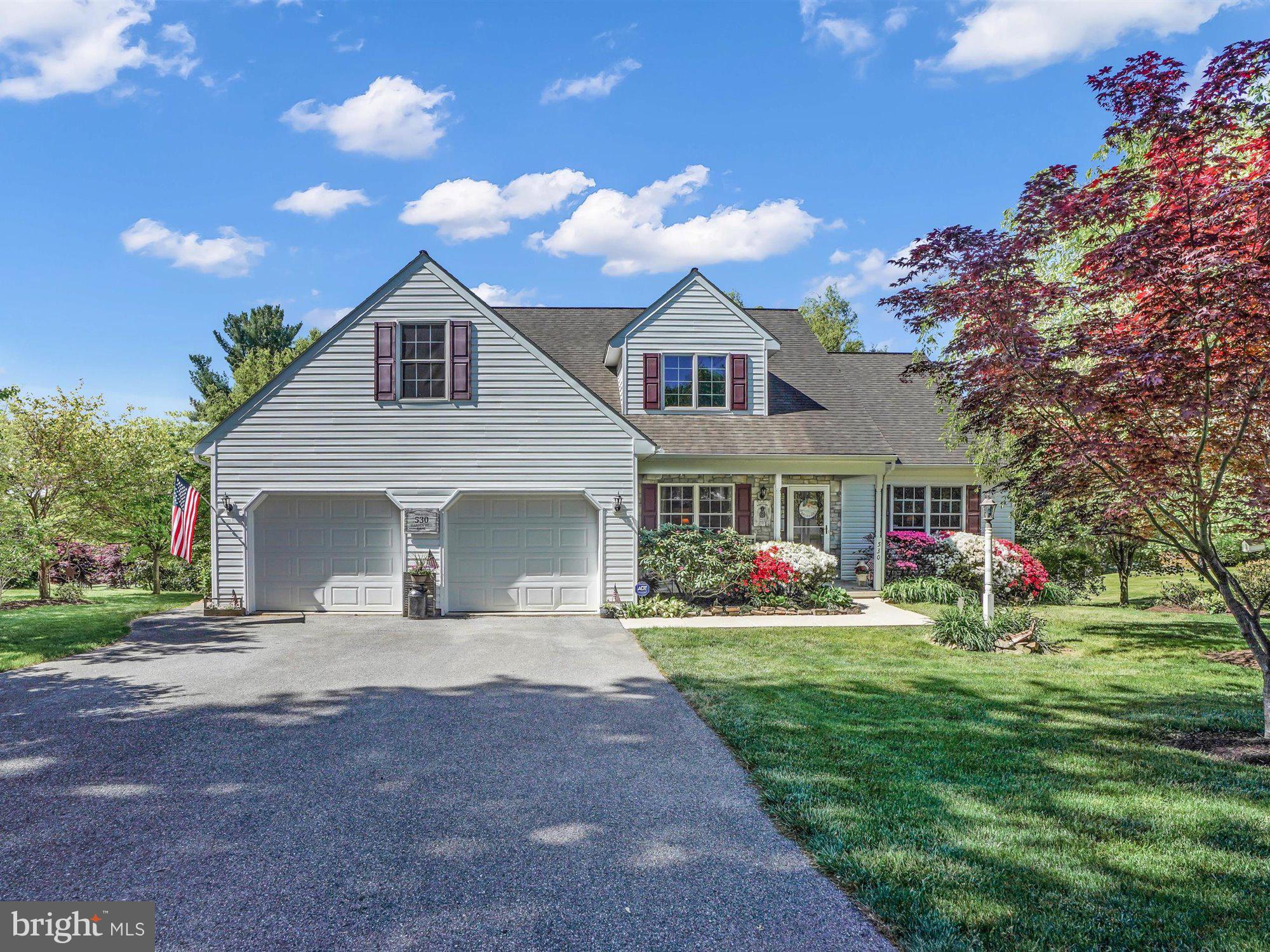 This fabulous 4 bedroom 2 1/2 bath home is exactly what you have been waiting for.  Situated on a cul de sac with a spectacular view off the large rear deck of the 4th hole 5th T box on the Conestoga Country Club.  Enjoy the 4th of July fireworks right from your back yard.  This home features a large first floor primary bedroom with a walk in closet and ensuite.  You will love washing dishes while looking at the view.  The second floor loft area is large enough for an office space or reading area as well as a large sitting area.  There are 3 more bedrooms and another full bath on the 2nd floor.  The walk out basement has a dog wash built in, has water lines run for sink in basement for potential bar and the yard is fenced with a gate to the golf course.  This property extends into the golf course beyond the fence to the center of the 5th T-box bench and stretches to property marker in ground straight across. It's huge!  Get your golf cart ready!