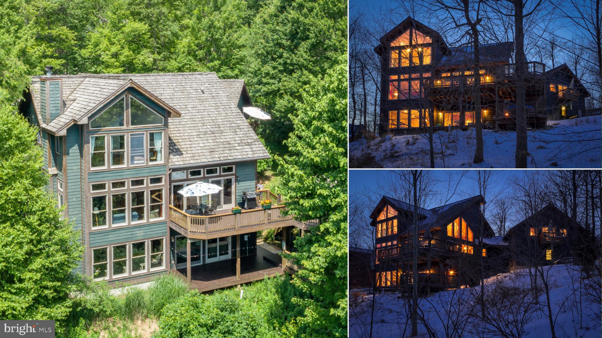 Ski-In Ski-Out 7/5.5 Views Views Views! Welcome to your dream mountain retreat at Wisp Resort! Rare opportunity to own a ski-in/ski-out access home with dramatic 12-mile lake views from all three floors. New appliance and investment upgrades throughout the home as of July 2025. Your near-zero maintenance DREAM: cedar shakes boasting upwards of 50-years longevity, ultra durable hardy board siding, a freshly painted deck, and a naturally forested surrounding landscape. Plenty of room for family and friends with an estimated 5,500 square feet of total finished living space including large walk-in closets and extensive lockable storage areas. Hang up your winter gear on the built-in ski-racks in the workshop-ready garage and settle in to the stunning open-concept kitchen, dining, and family room with gorgeous basswood ceilings and large lake-facing windows. Home is fully equipped with a built-in sprinkler system for maximum rental potential. Enjoy the natural beauty of western Maryland and year-round privacy from either of the 2-story decks, looking out at over 25 species of trees around the property and a “million-blossom” wildflower garden over 20-years in the making. 

7 Spacious Bedrooms
7 Flat Screen TVs
6 Burner Stovetop
5.5 Bathrooms
4 Refrigerators
3 Microwaves
2 Gourmet Ovens
2 Fireplaces: 1 Wood, 1 Propane
1 Hot Tub
1 Jacuzzi Tub

And much, much more. This one is a must-see! Owner financing available to well-qualified buyers at full asking price, subject to seller approval of terms and buyer qualifications.