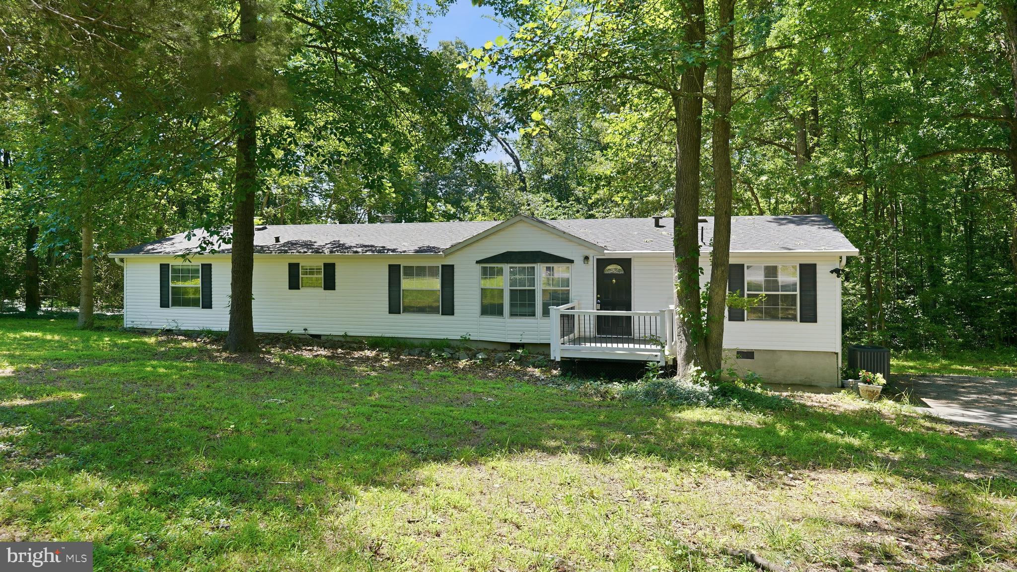Welcome Home!  Renovated in 2019, this large 4 Bedroom/2.5 Bathroom one level rambler sitting on 1.25 acres has so much to offer!  New roof in 2019, HVAC 2020,  new storage shed 2024, new front porch 2019, kitchen renovation with backsplash in 2019, New sleek stainless steel fridge and Dishwasher in 2022, all bathrooms renovated in 2019, VELUX skylight, and tons of parking available on the huge asphalt driveway. Close to VRE, Rt 1, I-95, Spotsylvania Hospital, The Veterans Administration (VA) Fredericksburg Health Care Center, and tons of shopping and dining available at Cosner's Corner and the Southpoint Shoppes! 3 br conventional septic per Spotsylvania Health Dept.  Enjoy the perfect blend of privacy, generous space, and endless possibilities for those ready to bring their vision to life!