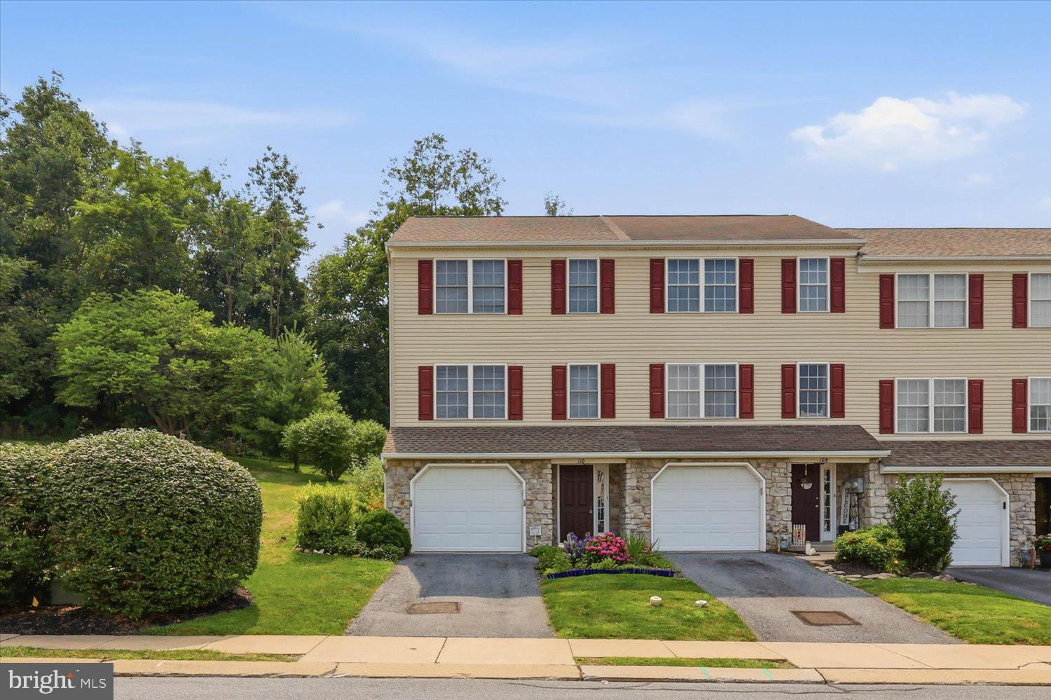 Welcome to 110 Acorn Lane! This 3 bed 1.5 bath townhome boasts 1,170 square feet and a desirable floorplan spread across three stories. Upon entering, you will notice the 1st floor entryway leads to a family room that could be used as a game room or TV room. The 2nd floor features a laundry area with built-in shelving and a half bathroom conveniently located off the kitchen. The dining area flows into the kitchen which has wooden cabinets, Fermica countertops, and stainless steel appliances. The living room has three windows which allows for plenty of natural light to fill the room. The master bedroom has a walk-in closet and the other bedrooms are great for kids or guests. The main bathroom has a double vanity, vinyl plank flooring, and tub shower. The home backs to woods and has a deck off the dining area. The one car garage provides covered parking and additional storage! The bones are great too with a 2026 roof, furnace and central AC within the last 5 years, and vinyl windows. Don't miss this opportunity to purchase in the desirable Oak Ridge Commons community in Penn Manor school district. Close to shopping at Giant and Weis, food at Grand Central Bagel, and entertainment at Leisure Lanes. Don't miss your opportunity and schedule your showing today!