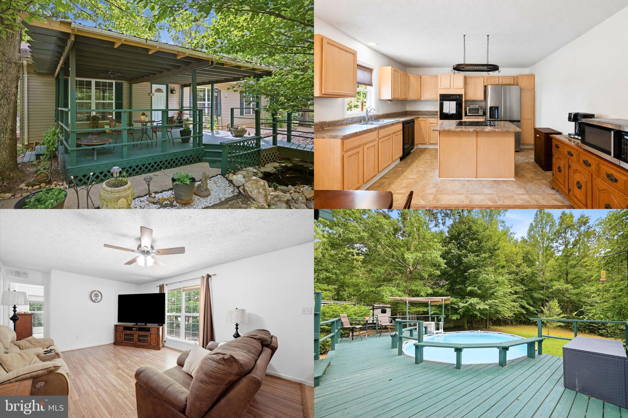 Escape to the country and make your dreams a reality on this exceptional 13.9-acre property in picturesque Richardsville, Virginia. With no HOA and no restrictive covenants, this rare offering provides the freedom to create the lifestyle you've always imagined—whether that's homesteading, hobby farming, gardening, hunting, raising animals, or simply enjoying the peace and privacy of rural living. The thoughtfully designed home features 3 bedrooms and 2 full bathrooms, including a spacious primary suite with a walk-in closet and private bath complete with double vanities, a soaking tub, and walk-in shower. The kitchen is equipped with an island, wall oven, and cooktop, while the wood-burning stove adds warmth and charm throughout the cooler months. Outdoor living shines with a covered front porch, screened porch with hot tub, above-ground pool with surrounding deck, tranquil koi pond, and gazebo overlooking the beautiful grounds. Garden enthusiasts will appreciate the established garden area featuring both irrigation and electric fencing to help protect your harvest. For those seeking a self-sufficient lifestyle, the property is ready to go with a poultry house, chicken coops, and ample space for additional livestock. Two large workshop sheds offer electric service, water, and air conditioning, creating ideal spaces for hobbies, equipment storage, home businesses, or workshop use. Nestled between the scenic Rappahannock and Rapidan Rivers in Culpeper County, the property offers easy access to outdoor recreation, fishing, kayaking, wildlife viewing, and hunting opportunities. With open space, mature landscaping, and endless possibilities, this is more than just a home, it's a place to build the life you've always wanted. Experience the freedom, beauty, and potential of country living at its finest.