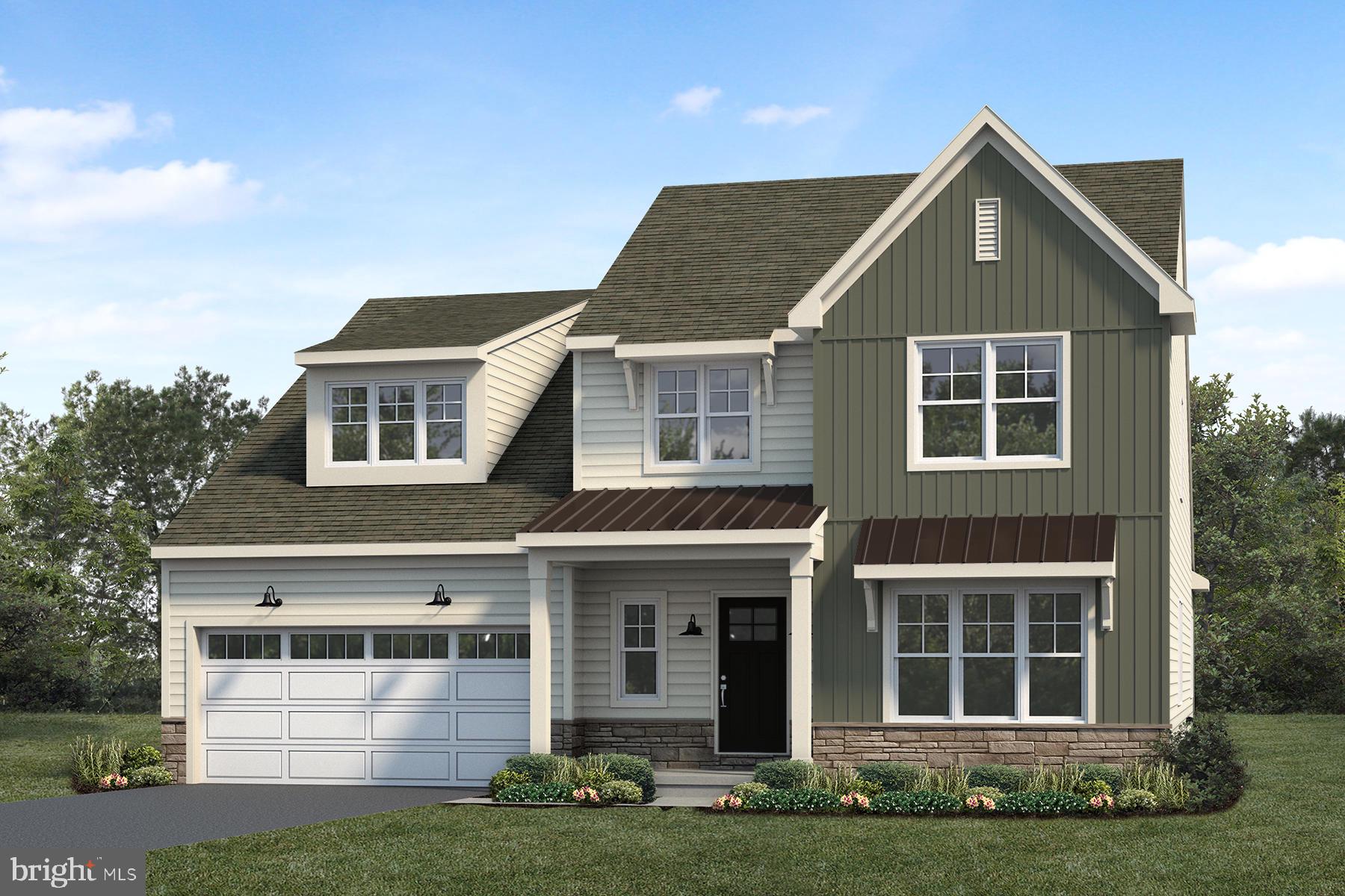 UNDER CONSTRUCTION – AVAILABLE THIS FALL: This charming 2-story home has a stylish exterior, first-floor owner’s suite, and a 2-car garage with a mudroom entry. Beautiful vinyl plank flooring flows throughout the main living areas. At the front of the home is a versatile study followed by a formal dining room with craftsman wainscoting. A convenient butler’s pantry connects the dining room and kitchen. The kitchen is well-appointed with enhanced appliances and cabinets, quartz countertops with tile backsplash, and a large center island. A sunny breakfast area provides access to the rear composite deck, perfect for entertaining or relaxing. Adjacent to the kitchen is the great room accented by a cathedral ceiling and gas fireplace with floor-to-ceiling stone. Tucked quietly to the back of the home, the owner’s suite boasts an expansive closet and a private bathroom with double bowl vanity and a tile shower. Two additional bedrooms and a full bathroom are located on the 2nd floor.