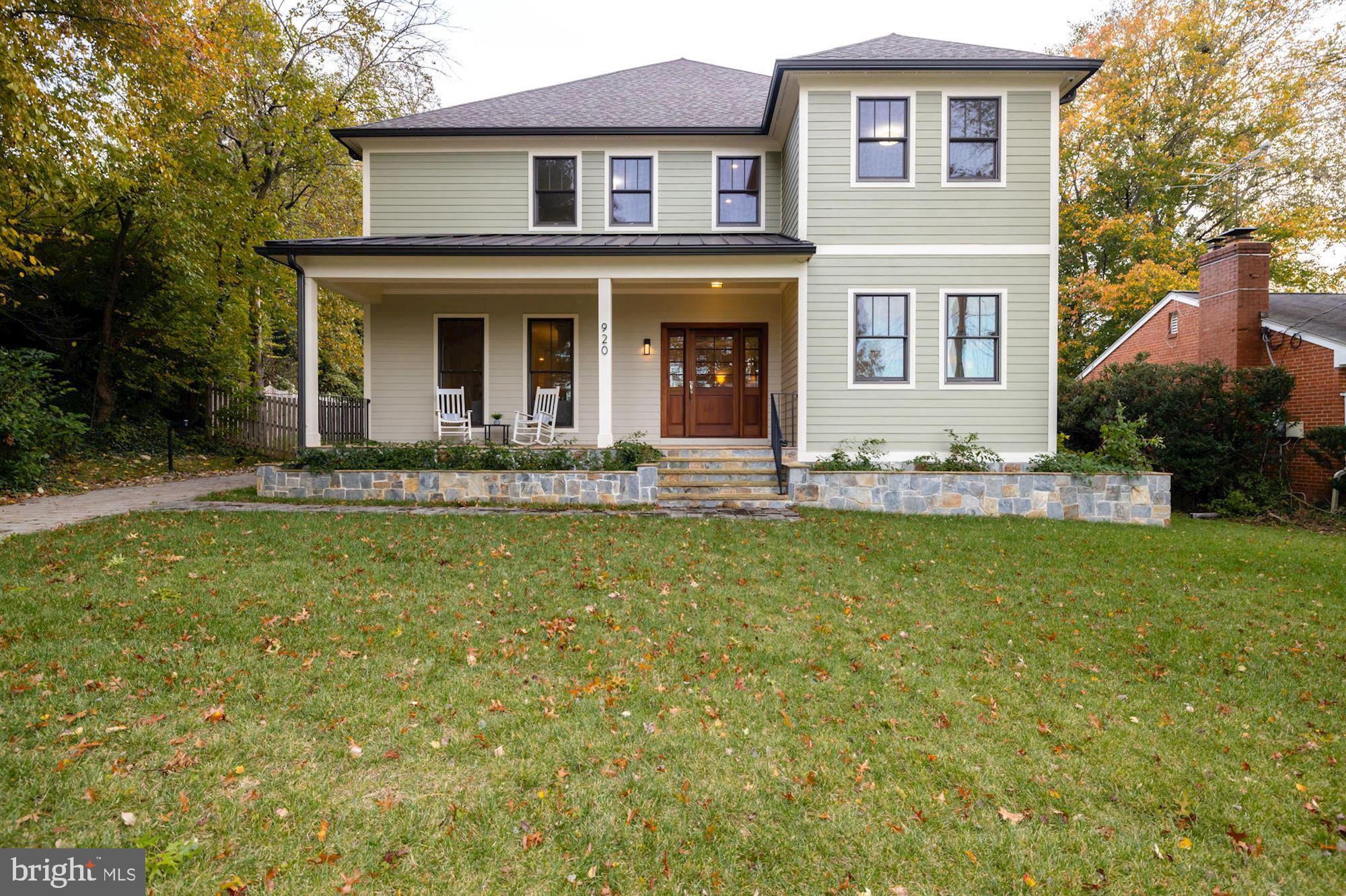 920 N Quesada Street is a luxurious, newly built (2019) six-bedroom, seven-bathroom, and two-half-bath home boasting high-end finishes, thoughtful designs, and ample space for an entire family to enjoy and work from home. The front porch is the perfect place for enjoying your morning cup of coffee and soaking in the neighborhood views. Just off the front door you arrive in the grand foyer with 10’ ceilings, gleaming hardwood floors, crown molding, and recessed lighting – all of which are featured throughout this level of the home. The foyer also holds a coat closet and a powder room for guests to use while visiting. To the right of the foyer is the study with floods of natural light making working from home a breeze. To the left of the foyer is the formal living room with a gas fireplace. Just beyond the foyer is the staircase, and at the rear of the home is the formal dining room, the gourmet kitchen, and the family room. The kitchen is fully equipped with quartz countertops, a large island with ample storage space and counter seating, professional stainless-steel appliances, (including a 6-burner gas stove, oven-range hood, and warming drawer), ample custom cabinetry, a walk-in pantry, a butler’s pantry, and a mud-room off the rear entrance to the home with built-in cubbies – perfect for dropping off bags, hanging coats, and kicking off your shoes. The kitchen also provides access to the rear deck where dining al fresco will be your daily routine in the warm seasons and you can enjoy the expansive fenced-in rear yard with professional landscaping.

The incredible location is literally just minutes from the major northern Virginia arteries: Rt. 50, Rt. 7, Rt. 66, Wilson Blvd., Washington Blvd, and Langston Blvd making travel into and away from D.C. easy. It is a walkable distance to parks, bike trails, shopping centers (Eden Center, Seven Corners, etc), and restaurants.