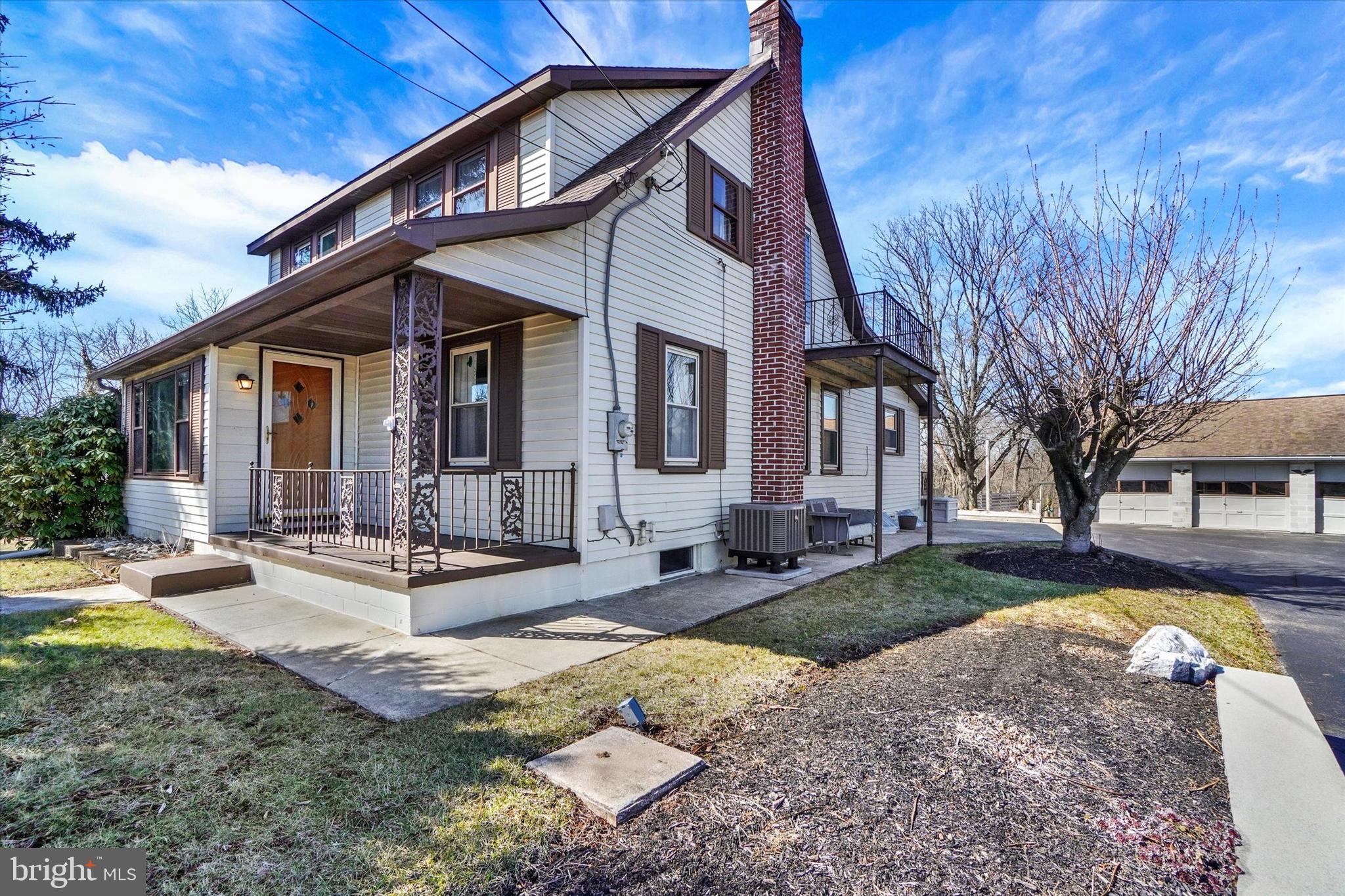 Step into this 1930 home, set on 1.80 acres of picturesque land.  This property boasts a remarkable five-car garage (please see attached layout in photos) offering ample space for car enthusiasts and hobbyists alike.  The view from the front of the house (with new roof in 2020) is beautiful and the back yard is a haven for outdoor enthusiasts, offering the perfect setting for volleyball games and cozy campfires under the stars. New AC installed in 2018. Main floor features spacious rooms, perfect for hosting gatherings and creating memories.  With its unique blend of vintage charm (with those second level bedroom hardwood floors) and modern convenience, this home is a true gem.  Please note that this is an As-Is Sale.