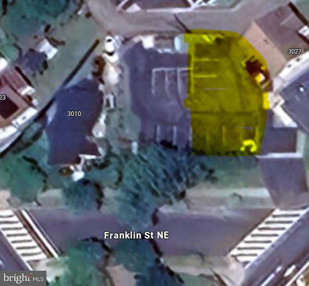 LAND.  Right side of a fenced parking area that encompasses two lots.  Lots were used as a parking lot for the adjacent property (2800 Bladensburg Rd NE).  Access from Franklin St via driveway.  Buyer responsible for survey to separate lots.  Sold AS IS.  Lot next to this at 3012 Franklin St is also available.    In the District of Columbia, property class code 093 is associated with non-conforming residential property that is not currently buildable.