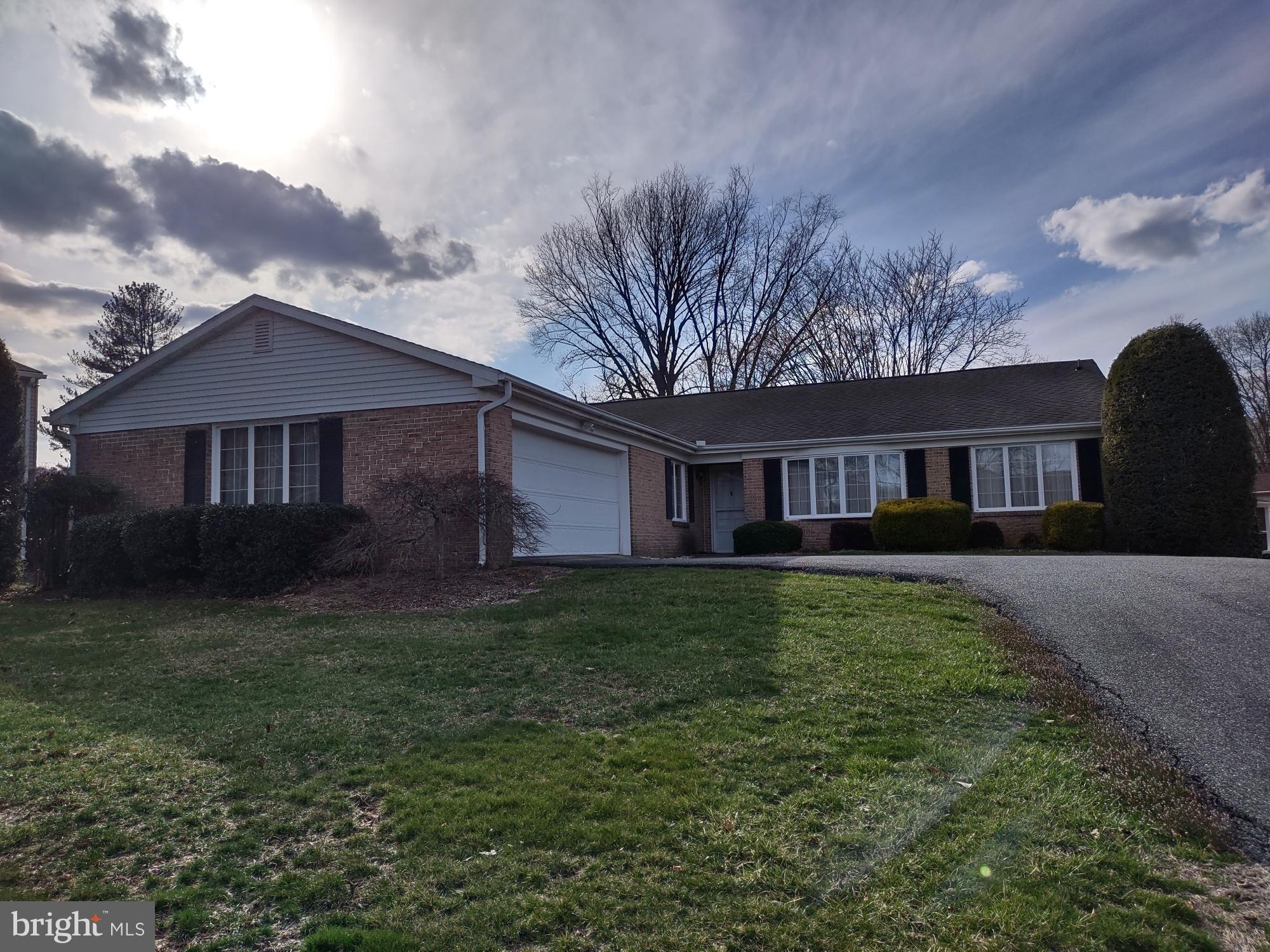 Brick Rancher with attached 2-car garage in the Ramsgate Estates Community.   Living room with bay window; kitchen with built-in counter desk and built-in electric wall oven and microwave; family room with raised brick fireplace and sliding glass doors to rear covered patio.  Primary bathroom with roll-in tile shower. Main level laundry room with access to 2-car garage and full, unimproved basement.  Within minutes to shopping, restaurants,  MD Rte. #22, US Rte. #40, and I-95.  See MLS documents for detailed brochure and Seller disclosures.