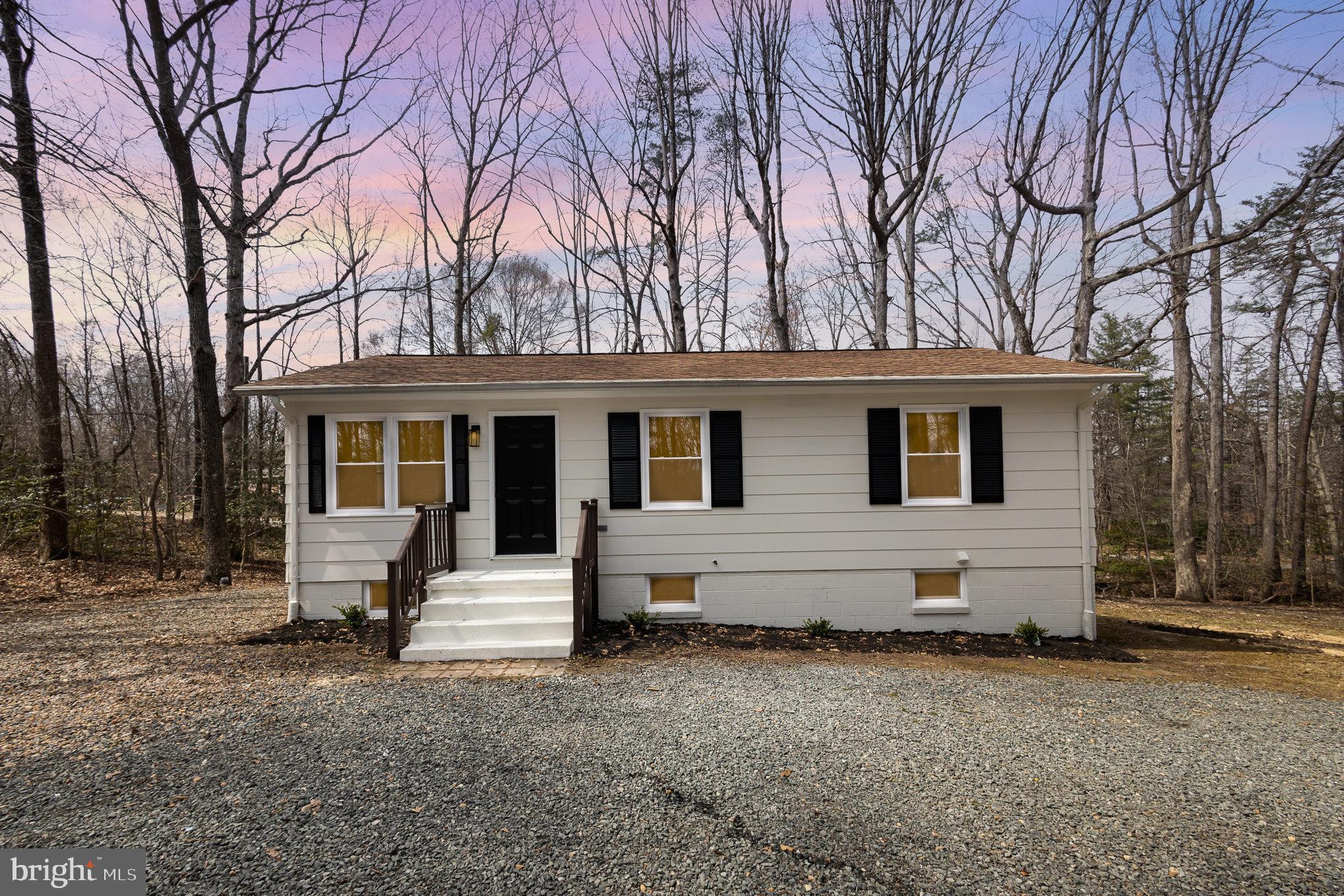 Make sure you check out this renovated rambler in Stafford! The home features 4 bedrooms and 2 full baths. It has all new flooring, cabinets, appliances, windows, countertops, and HVAC and more! Partially finished basement adds great extra living space.   Move in ready!  Located very close to Stafford Regional Airport, Amazon Fulfillment Centers, FedEx Ground, and I-95/Route 1.