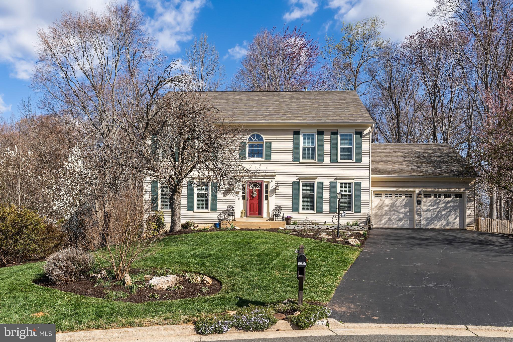 This is the home you have been waiting for!  Found at the end of a cul de sac, this beauty overlooks not just one but two ponds.  Enjoy nature in your own backyard with plenty of wildlife amongst the trees.  Step inside to a glorious two-story foyer with copious amounts of natural light streaming in.   The kitchen has been updated with granite countertops and stainless steel refrigerator and dishwasher that are less than 3 years old.  Additional cabinets with extra counter space were added to the eat-in table space area.  Through the bay window, you will be entertained by the many species of birds joining you for breakfast!   Open to the kitchen is the family room which offers a wood-burning fireplace for those long, chilly nights.  Exit these rooms to the deck and fenced, private backyard.  This home provides a main level office/study or bonus room plus an adjacent full bath.  The formal living room and separate dining room complete this level.  Hardwood floors are found throughout the main level while the upper level has newer, high-quality carpet.   This second level has a large primary ensuite as well as three good-sized bedrooms.  The primary ensuite, with cathedral ceiling, has a huge, walk-in closet as well as a remodeled bathroom with luxury tile, soaking tub and skylight.  On the lower level is a spacious rec room with a small kitchenette and bamboo flooring.  A fifth bedroom NTC is currently being used as a yoga studio.  Number four full bathroom is found here as well as a large storage space with plenty of built-in shelves.   New windows and new vinyl shutters were installed on the front of the house in 2024.  This beautiful home, in a picturesque setting, is move-in ready and won’t last long.
