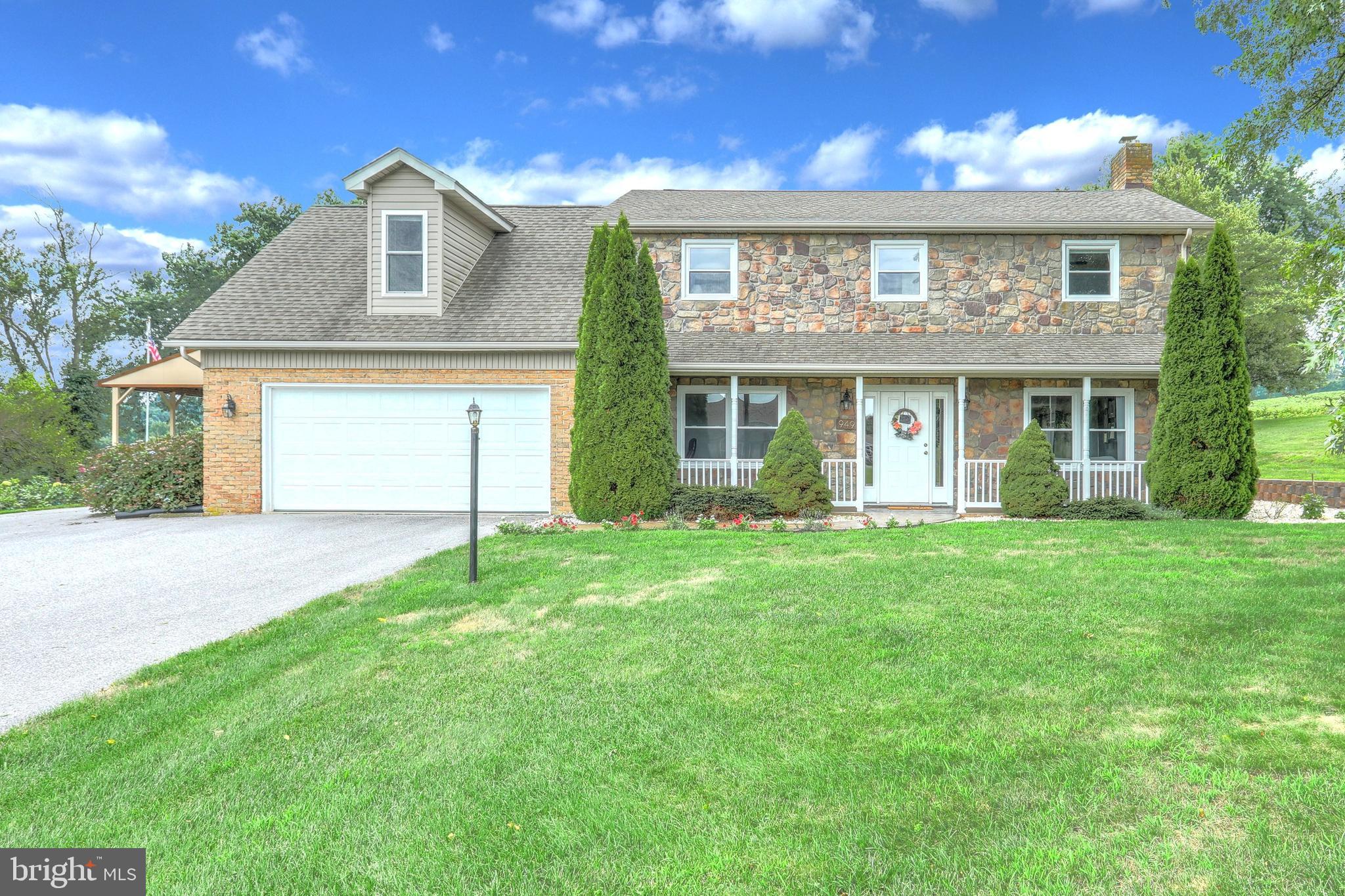 GORGEOUS!!! Spacious, Remodeled, Colonial on 2 acres of land in Southern York County! This home has it ALL and MORE! Open floor plan downstairs. Large, beautiful, custom kitchen! Upstairs there are 5 bedrooms! Master Suite has HUGE walk-in closet, stunning master bath, and a private balcony to enjoy your morning coffee!  Private office on first floor. Full backup generator system. Basement is large & finished  with separate entrance & it's own half bath so the possibility for in-law quarters is there or leave it as a family room, gym, media room, billiards room...SO many options! Large barn/garage/wood working shop behind house with an additional shed for even MORE storage! Beautiful stamped concrete patio area for entertaining and over looking your farm animals, vegetable gardens, and hands down some of the best views in the area! The list goes on and on! THIS IS A MUST SEE! Don't miss out on calling this beauty your new HOME SWEET HOME! It's country living with the convenience of Shrewsbury shopping and dining just 5 minutes away! Great for Maryland commuting as well!