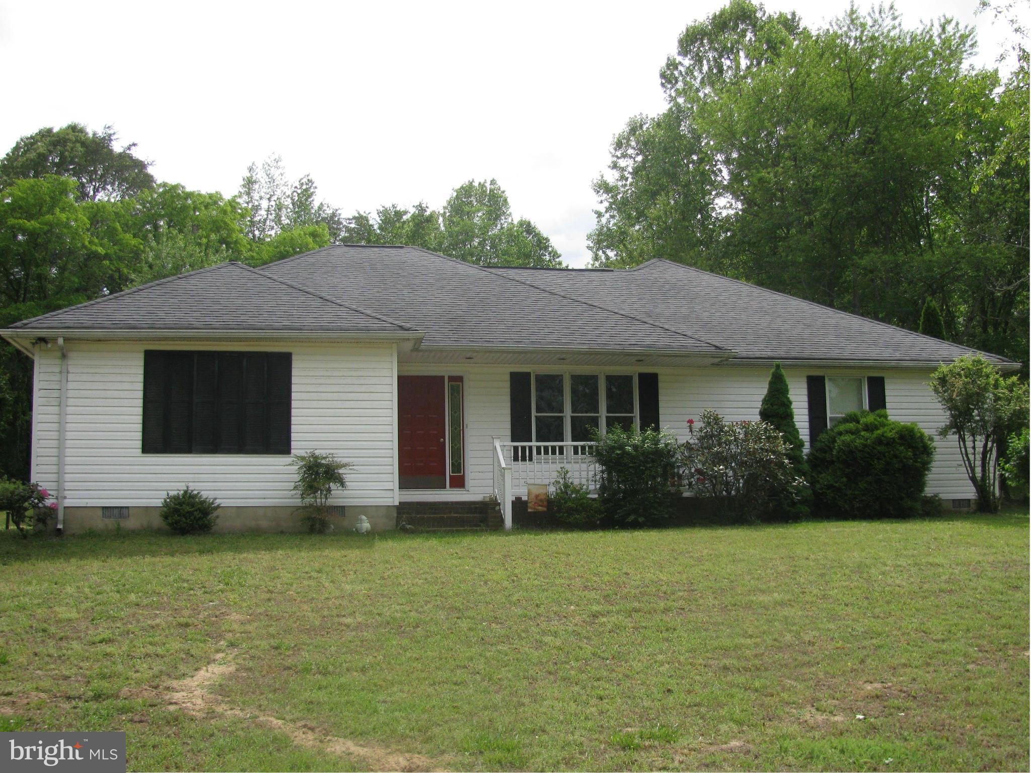 Custom built by original owner. Well maintained rambler with 3 bedrooms and 2 full baths on 3 acres. 2 car garage. Propane fireplace. No half bath as shown in public records. Close to Hughesville and Charlotte Hall near McKay's Plaza. Very private setting.  Convenient to Route 5 (Leonardtown Road) with public bus service for commuting to Washington DC. Come see this one.