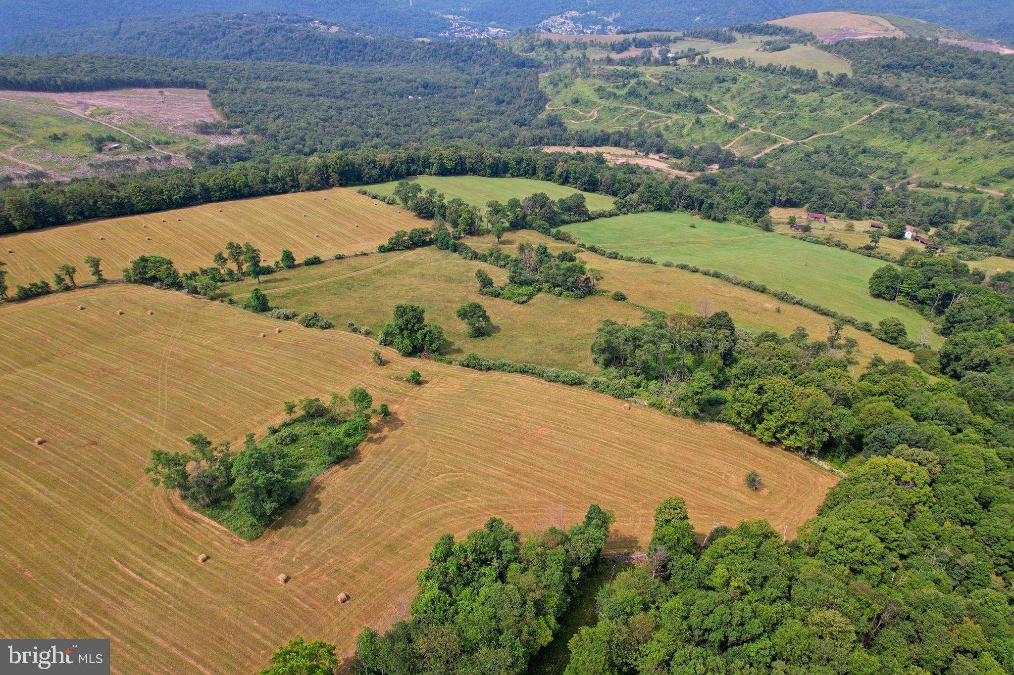 Explore this impressive 260+/- acre agricultural property offering organic hay production, recreational opportunities, and buildable potential. This property is four contiguous parcels, with no leases or conservation limitations. With 64+/- acres of tillable, between 100–125 round bales of Timothy, clover, Crown vetch, and brome grasses are produced annually—ideal for organic farming or small-scale agricultural pursuits.

Access comes via an EASEMENT AGREEMENT THAT IS NOW RECORDED and begins at a gated entrance along a gravel and dirt drive. Upon reaching the location of the old farmhouse and outbuildings, you’re welcomed with a stunning panoramic view! The property is partially fenced and also has miles of historic rock walls that stretch across the landscape, lending character and charm. Stony Run winds through the acreage for about ½ mile, and there are also a couple of frog ponds—an excellent setting for early morning coffee and peaceful wildlife observation. A portion of the tract was logged in the spring of 2025, opening up scenic views. The acreage that was logged had previously been tillable and, with further clearing, could be returned to pasture or hay production. While cattle haven’t grazed here since 2008, the layout supports future livestock use. The mineral rights do convey, except for tract 1, which have been reserved and can be redeemed in the year 2031.

At the heart of the property sits an uninhabitable five bedroom farmhouse, which could be considered for renovation or repurposing. The location provides privacy and remarkable views, electricity is available, the water is spring fed, and no sewer or septic. Nearby is the barn that could use some repair, but still showcases the original beams. Additional outbuildings offer storage or workshop potential. Included equipment (two balers, two mowers, a rake, a tractor) plus a couple of hunting blinds come with the sale, enabling immediate use of the land.

With agricultural zoning, the property offers flexibility—continue organic hay production, raise livestock, or recreate this land as a private retreat. The landowners say they’ll miss strolling through the hay fields while witnessing the private sunset views. Located within Allegany County’s rustic charm, it's minutes from Westernport and just a short drive to Cumberland via scenic MD 36. This property blends functional farmland, natural beauty, and opportunity for a lifestyle rooted in nature and local Appalachian character.