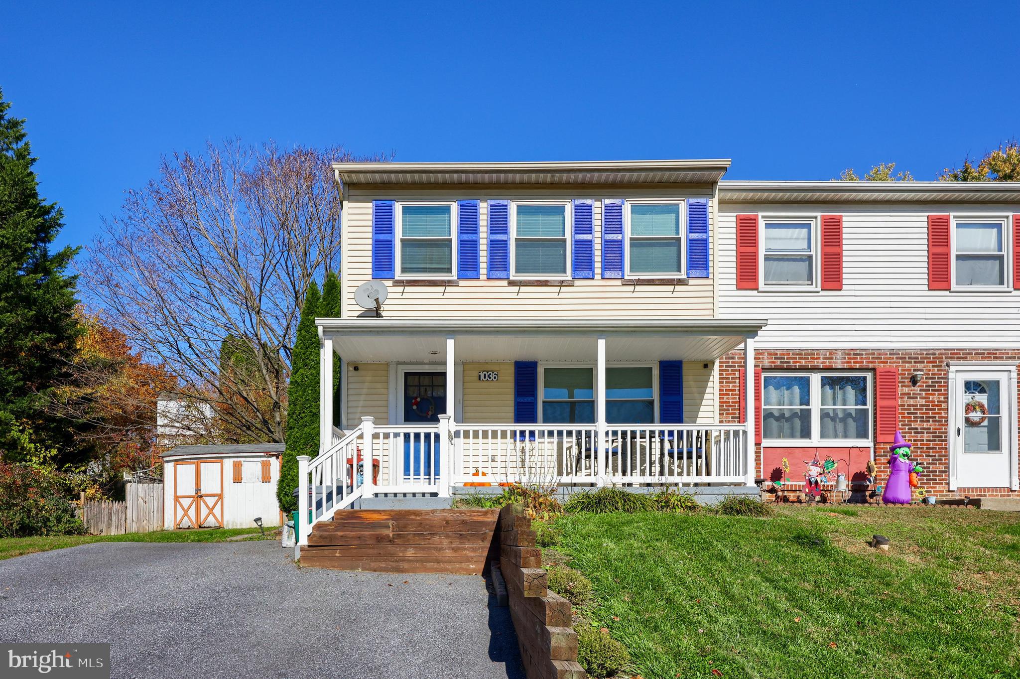 Beautiful Semi-detached home located in Georgetown Hills in Penn Manor School District. The 1st floor hosts a spacious living room, dining area, half bathroom and a nicely remodeled kitchen with subway tile backsplash and ample cabinet space.  The second floor features 3 bedrooms and an updated full bathroom. Other features include a covered front porch, fully fenced in rear yard with storage shed, replacement windows, off-street parking and a partially finished basement with extra room to relax or entertain along with an additional outside entrance. This charming home is absolutely move-in-ready and conveniently located close to schools, healthcare, shopping, major routes for an easy commute, excellent restaurants and more!