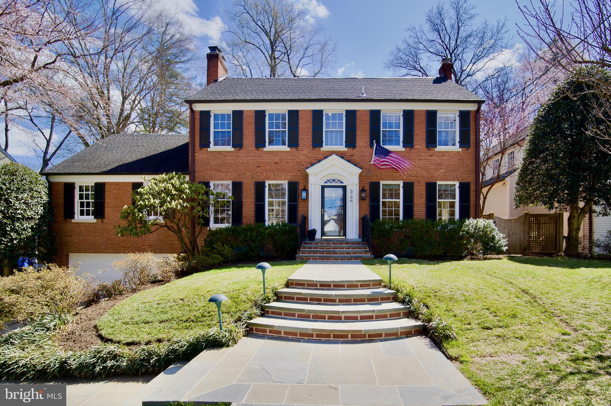 SUNDAY OPEN HOUSE CANCELLED!Quintessential , completely updated, brick colonial in sought after Sumner!
Nestled in the desirable Sumner subdivision of Bethesda, this meticulously maintained Brick Colonial blends classic charm with modern updates. Enjoy a vibrant community spirit, walkability to parks, the Crescent Trail, and nearby shopping.
Freshly painted inside and out, this home boasts fully renovated bathrooms—including luxurious His & Hers baths in the primary suite—plus four additional full baths and a powder room. The custom closets in the primary suite are a dream!
Spacious and inviting, the home features a huge family room, a former kitchen, and a finished attic with an additional full bath—perfect for a home office or extra bedroom. The main level offers seamless access from the kitchen and family room to a beautifully landscaped, fenced backyard with a flagstone patio and a tranquil waterfall koi pond. A repointed flagstone walkway welcomes you home.
Additional highlights include ample closet space, new carpet, refinished hardwood floors in the kitchen, updated lighting, gas fireplaces, and a two-car garage. Thoughtfully updated and impeccably cared for, this home is truly a neighborhood standout!
