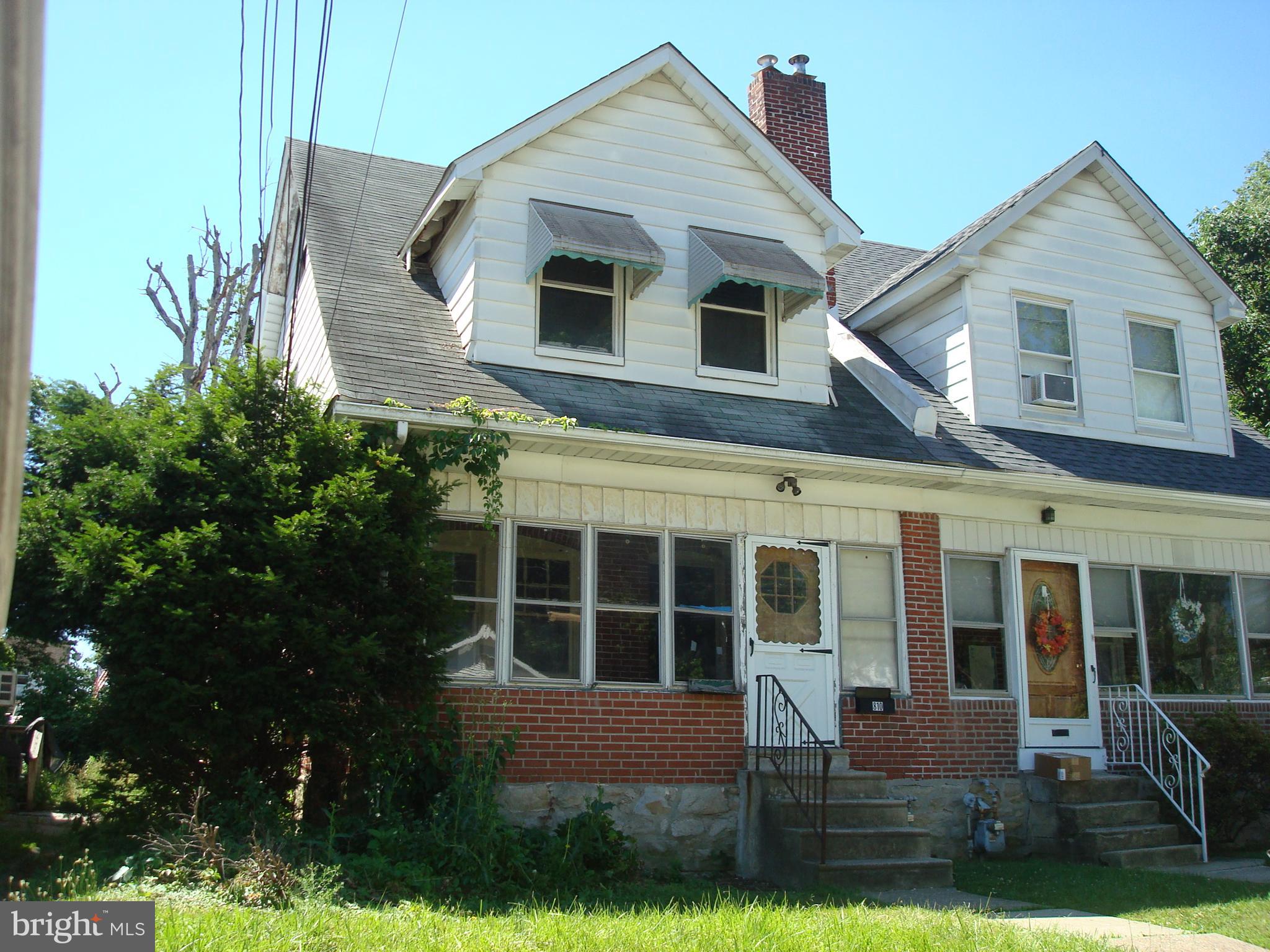 Built in 1955, with Renovation this will be a Sweet house!!
Enclosed front porch increases the Living space.  Nice floor plan, wood floors that will be beautiful with refinishing. 
This house is being sold AS IS.  No repairs will be made by the Estate.  Conditional U&O will allow Buyer to Settle.  New Owner will need to obtain U&O once repairs have been made.