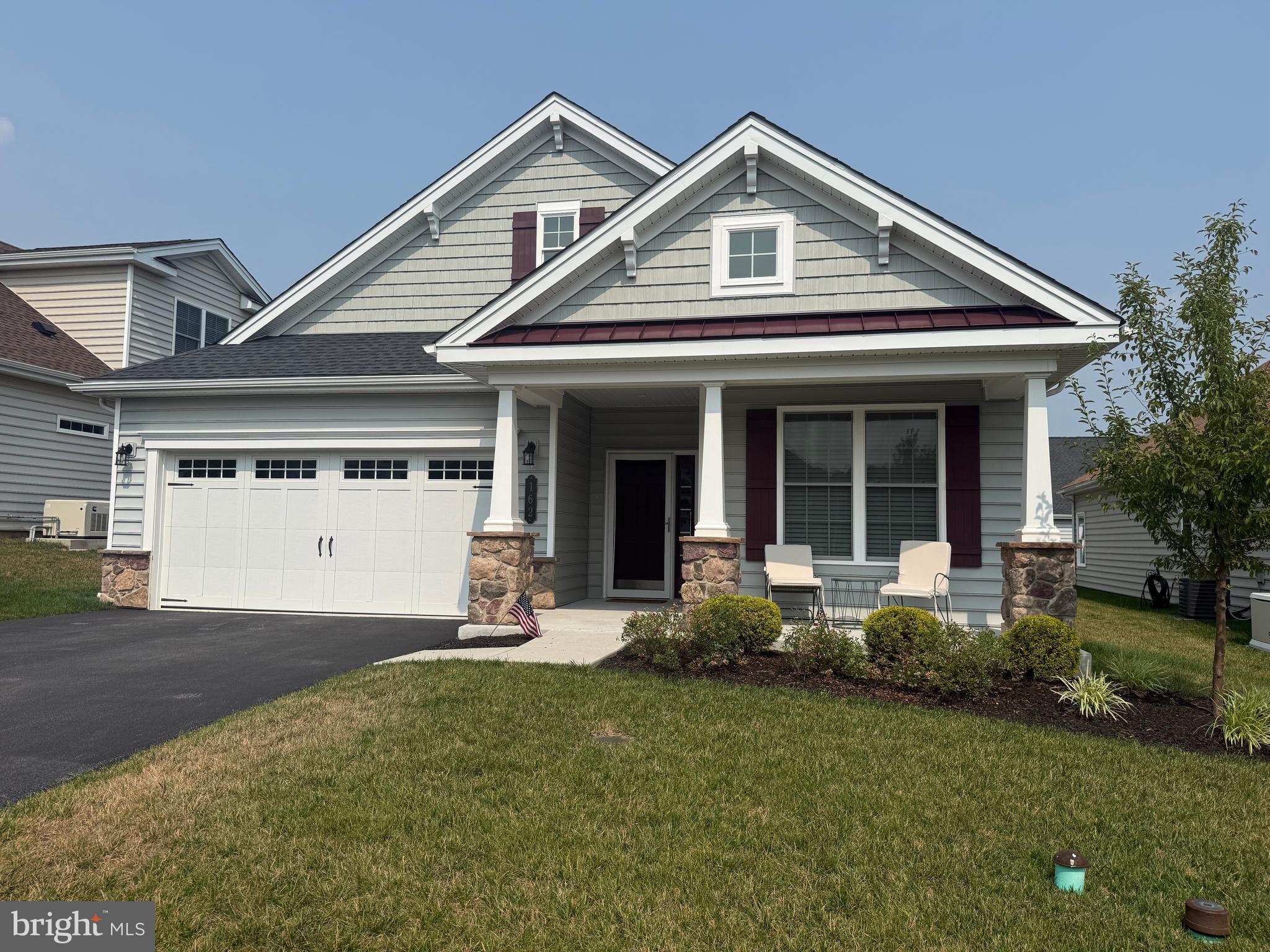 Very attractive and well situated in a 55+ community.  Community is very well maintained.  This one level living is ideal. Open floor plan with kit/DA/Living Room which provides space for a variety of uses.  Property in excellent condition.  Second floor utility room could be utilized as an office or another bedroom.