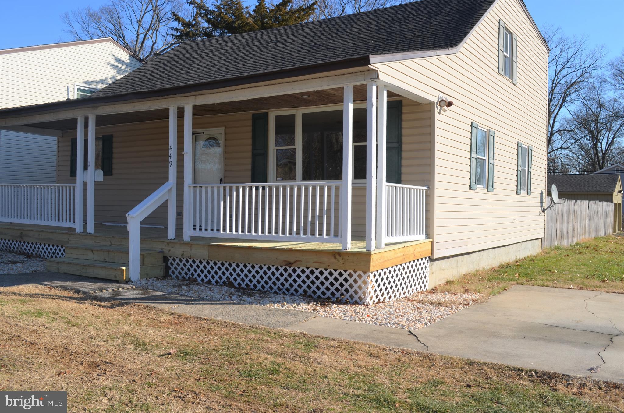 Perfect for NO HOA LOVERS.  Detached 2 car garage corner lot convenient to everything.  Home was relocated to this site back in 1985.  Buyers seeking character, location, and the chance to make it their own wanted. Worth seeing in person to put this on your YES list.

This classic Cape Cod sits proudly on a corner lot featuring a welcoming covered front porch and a desirable corner-lot setting. A large two-car detached garage with dedicated workspace adds excellent functionality and a location that’s hard to beat — close to shopping, MARC & Amtrak, APG, and major commuter routes.

It has already seen thoughtful improvements - Front roof (plywood and shingles) replaced less than 6 months and rear roof replaced in last 5 years; two zoned heat/air. Whether you're looking for your first home, a smart investment, or a project you can shape over time, this one is worth stepping inside to experience.

Inside, you’ll find a spacious eat-in kitchen with stainless steel appliances, a separate dining room with French doors that open to the rear deck, and wood and wood-laminate flooring throughout. The main-level bedroom and full bath offer the ease of one-floor living, while the upper level provides additional bedrooms and flexible space for guests, home office, or creative use. Two-zone air handlers enhance comfort on both levels. (No basement.)

Home offers an excellent opportunity for a buyer to personalize and add improve. Enjoy peaceful evenings on the covered porch, outdoor gatherings in the spacious, level backyard, and appreciate the convenient proximity to APG and Amtrak/MARC train service.

Come in, look around and consider your best offer!