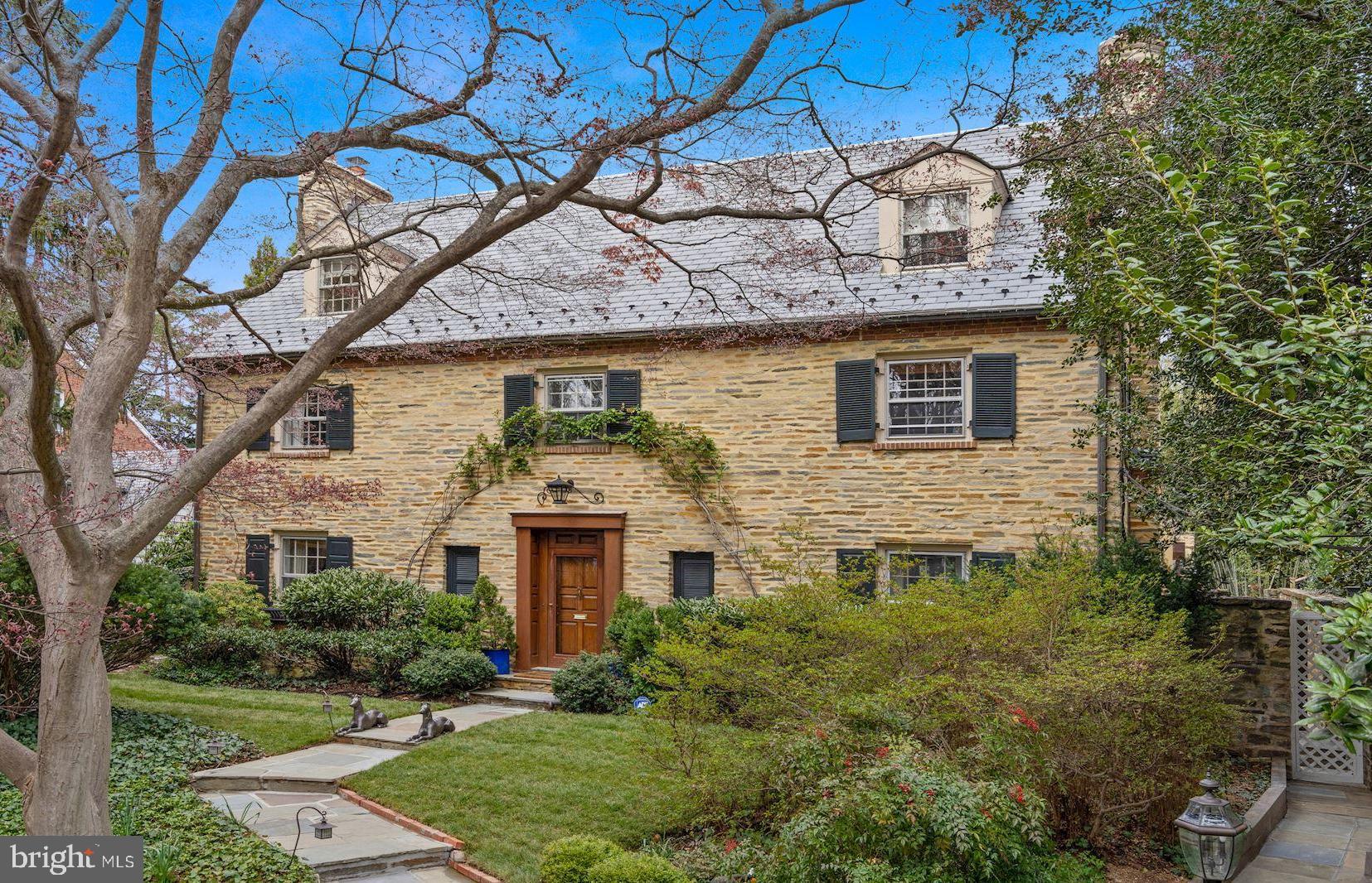 Just Listed and Open Sunday! Welcome to 4707 Fulton Street NW in the coveted Wesley Heights neighborhood. This gorgeous 5 bedroom field-stone home sits prominently on a 10,000+ sqft lot with a private and serene saltwater pool and wonderful outdoor living space. The first floor of this special home features a large, gourmet kitchen that opens to an inviting family room with gas fireplace, a formal dining room overlooking the backyard, a formal living room with wood burning fireplace, and two powder rooms. The second level includes a generous primary bedroom suite with two bathrooms and large dressing room as well as two additional bedrooms and a hallway bathroom. Above, the third level has a large office and bedroom with en suite bathroom. The lower level feature a cozy recreation room with gas fireplace, gym, fifth bedroom and full bathroom, ample storage, and two car garage. Outside, a fantastic saltwater, heated pool with outdoor kitchen and outdoor shower. This stunning home checks every box! Open Sunday April 10th 1 - 3 PM