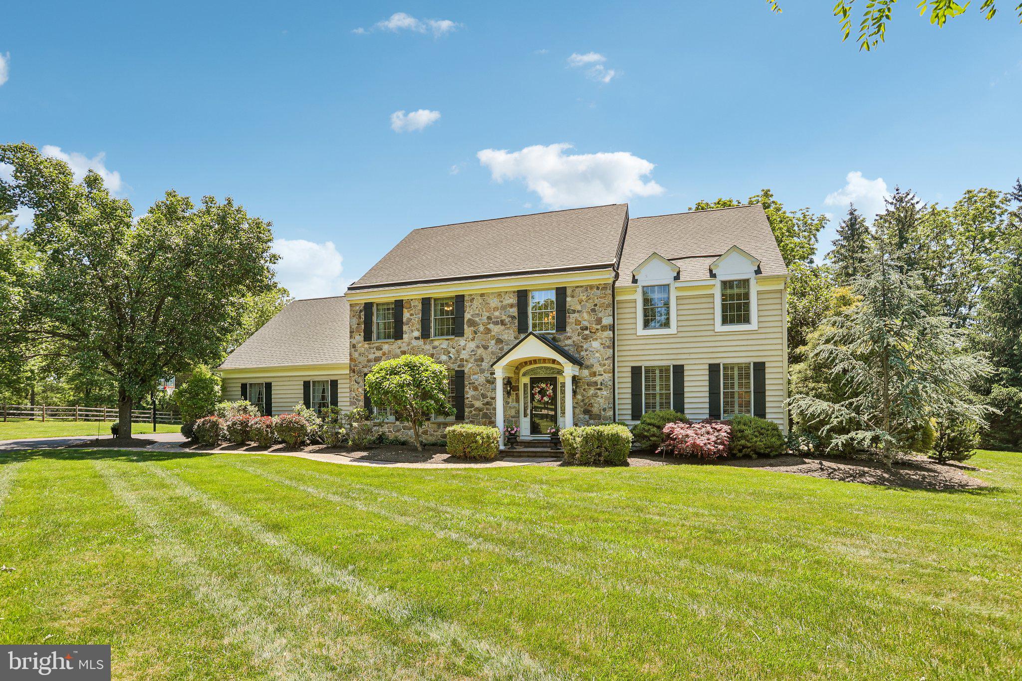 Welcome to 3240 Hedwig Lane, a custom center-hall colonial by Michael Anthony Homes, beautifully situated on a premium 1.8-acre lot in the Methacton Meadows community. Cherished and meticulously maintained by its original owners, this home blends generous spaces with a warm, inviting heartbeat. From the moment you pull into the driveway, it feels like a true sanctuary. The exterior welcomes you with a new GAF Timberline shingle roof, a restored portico, and fresh shutters—details that reflect a legacy of flawless care.

Stepping through the front door, you are greeted by a bright, two-story foyer. Suspended above the flawlessly refinished oak steps hangs a beautiful chandelier, equipped with a motorized lift switch that makes holiday decorating a fun, effortless family tradition.

The home flows seamlessly into spaces drenched in natural light, leading to the custom chef’s kitchen. This isn't just a place to cook; it's the true hub of the home. Imagine morning coffee at the massive island or friends gathering around the counter while dinner simmers. It features cabinet accent illumination and a premium appliance package: a Wolf 48-inch dual-fuel stove with an integrated griddle, a Miele steam oven, a high-end Miele speed convection/microwave oven, a whisper-quiet Cove dishwasher, and a brand-new Liebherr stainless steel refrigerator.

The home offers five spacious bedrooms, including two en-suites, three full baths, and two first-floor powder rooms. Upstairs, Bruce hardwood flooring flows across four bedrooms, the hallway, and closets. The fifth bedroom, reached by a private rear staircase, offers a plush, carpeted hideaway perfect for a quiet home office, guest suite, or a teenager's gaming haven. Natural light dances through the Pella Proline windows, framed by Normandy Plantation inside shutters. The primary suite is a peaceful escape at the end of a long day, showcasing a stunning, completely renovated custom bathroom.

Downstairs, the finished basement features 9-foot ceilings, transforming the lower level into an entertainer's paradise. Imagine hosting weekend game days, casual movie nights, or rainy-day pool tournaments here. It is completely outfitted with custom cabinets, granite countertops, a wet sink, and a wine fridge. The original owners are generously leaving behind seven bar stools, a complete pool table setup, and a 60-inch Sony widescreen television nestled within custom built-ins.

True peace of mind comes from the home's pristine, highly reliable mechanical systems. The property features an owned, buried 500-gallon propane tank powering the hot water, family room fireplace, cooking, and dryer. Climate control is managed by a premium Carrier gas-fired furnace, two newer Carrier AC units, and a brand-new 50-gallon power vent water heater.

The water supply comes from an on-site well with excellent pressure, supported by a repaired pressure tank and a premium Culligan Water Softener and Filter system. Power reliability is guaranteed by a stationary Generac emergency generator that automatically self-tests weekly. The private septic system has been pumped every two years, with modern risers installed for easy access. Outside, the massive 1.8-acre yard is a private park for playing catch or hosting summer barbecues, and a Dog Watch invisible fence ensures four-legged family members can roam safely.

Located in Worcester Township and the highly rated Methacton School District, this Collegeville home is a sanctuary of safety, comfort, and lifelong memories.