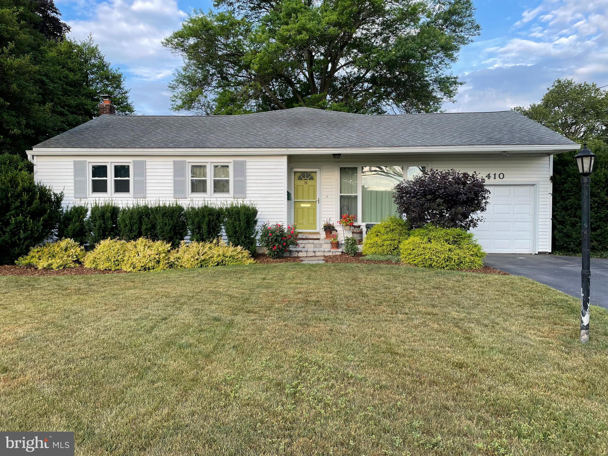 Well maintained ranch home on a no outlet street with farmland views!  Your own private oasis awaits you at this 3 bedroom, 2 bath home with loads of windows  that allow so much light into the home.   With a wonderful sunroom to enjoy all 4 seasons of the year in that overlooks the patio and fenced in backyard.  Potting shed out back for digging in the dirt.    The lower level has a huge family/recreation room and toasty brick gas fireplace for those cold winter nights.  Workshop area also has plenty of storage space for crafts and creations.  Convenient outside entrance from the laundry to the backyard.  Washer, dryer and kitchen fridge to remain but please note that there is no water line to the kitchen fridge icemaker.   Downtown amenities within walking distance as is the Amtrak train station!  Catch the train and whisk off to the city for a day or weekend get away!  County records have address as 410 Delta St but for GPS use 410 S Delta St.  Set up your showing today!