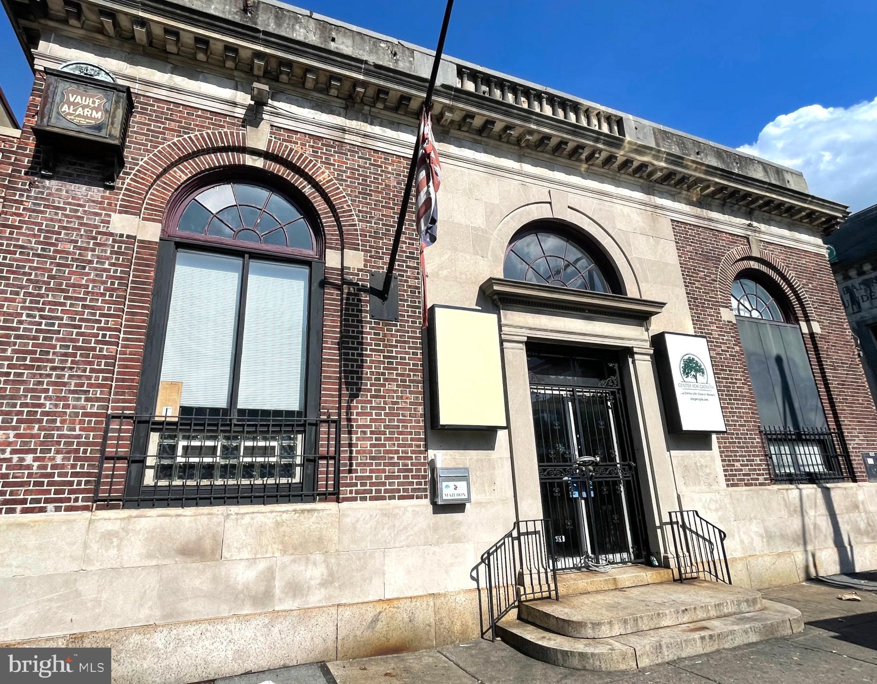 Classic two-story bank building offering timeless architecture and strong street presence. Formerly utilized as a law office, the property features a functional layout with private offices, conference areas, and open workspace potential. Ideal for professional, medical, government or institutional use with excellent visibility and accessibility along a prime corridor with its own valuable off street parking and basement storage.  Available for lease as well to the right operator. Offered as-is and where-is to give you the ability to bring your application for this property from another era new life in the resurging Philadelphia market. Leverage the seller’s expertise to help navigate and advance permitting within today’s technical regulatory environment.  Don’t miss this distinctive commercial opportunity at the timing of Philadelphia's turnaround!