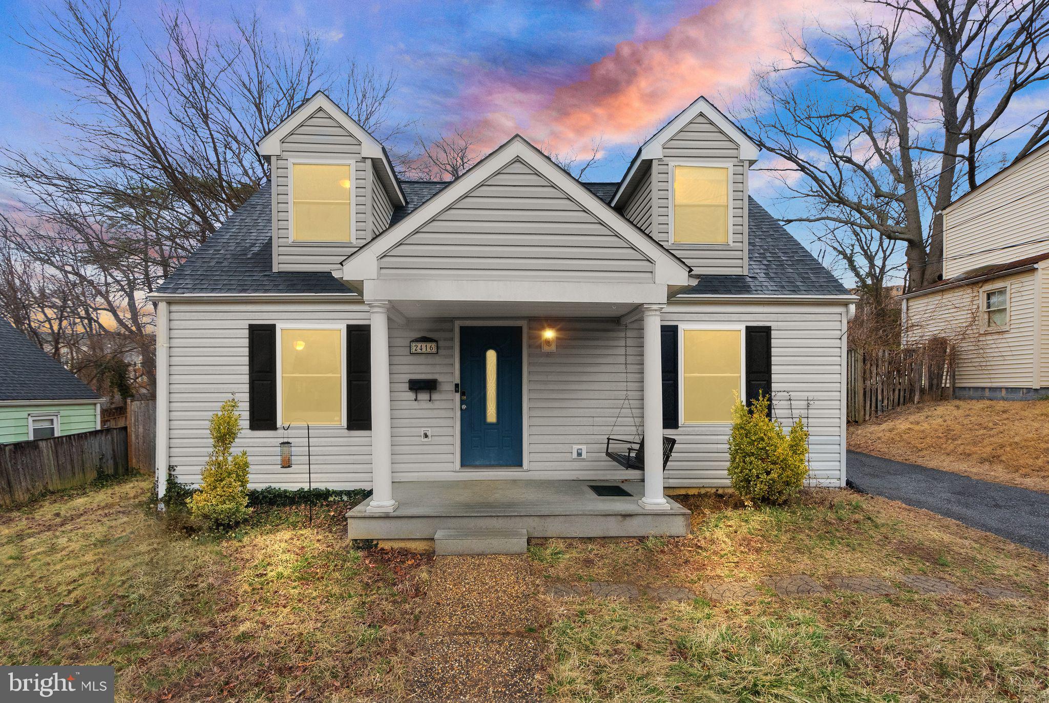 Location, Location, Location! Only minutes from the Metro and featuring a 3.25% VA Assumable Interest Rate—an incredible and rare opportunity!

Welcome to 2416 Fort Dr, a beautifully expanded Cape Cod in the highly sought-after Huntington neighborhood of Alexandria. This move-in-ready gem effortlessly blends classic charm with modern convenience, offering spacious, light-filled interiors and fantastic outdoor living spaces.

Come inside to discover gleaming hardwood floors, an inviting open layout, and a stylish pass-through connecting the bright living room to the upgraded kitchen—ideal for entertaining. The kitchen boasts granite countertops, stainless steel appliances, and elegant tile flooring.

Out back, your private, fully fenced oasis awaits! Enjoy a large deck, playset, and generous storage shed—perfect for gatherings, pets, or simply unwinding. With Mount Eagle Park right behind you, you’ll have direct access to scenic green space and walking trails.

Additional highlights include a new roof, a spacious driveway with additional off-street parking. Conveniently located just minutes from Huntington Metro, the Beltway, ample shopping and dining options, and major commuter routes, this home offers the perfect blend of charm, space, and unbeatable convenience.

Don’t miss out—schedule your tour today!