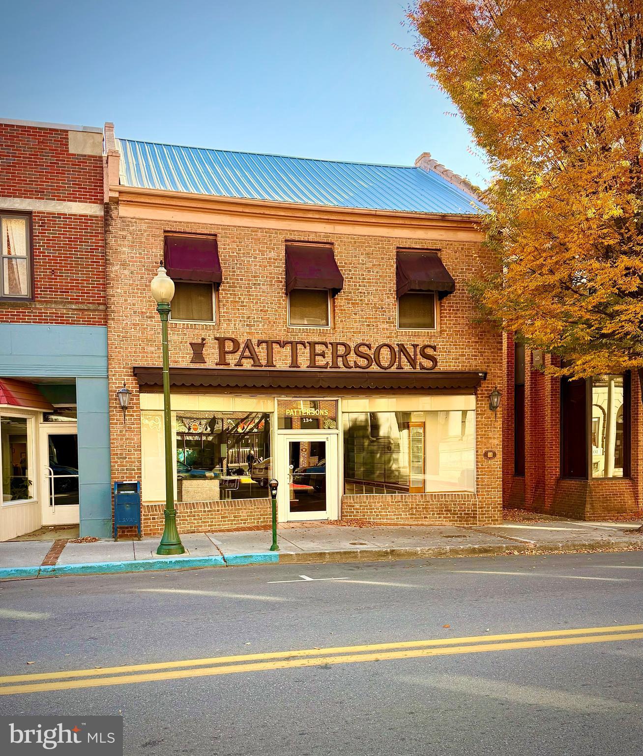 Historic Downtown Martinsburg Icon – Circa 1920
Major Price reduction, price to sell!
Previously home to the beloved Patterson Pharmacy, this circa 1920 building has been a Martinsburg institution for decades. Featuring a classic soda fountain counter with stools, it once served as both a pharmacy and a local diner—a true community gathering spot.

Located just one storefront from the town square in Martinsburg’s Historic District, this property is ideally positioned near the commuter rail to Washington, D.C., offering convenience and strong potential for both local and regional traffic. Be part of the exciting revitalization of Downtown Martinsburg and seize this tremendous opportunity to own a piece of history.

The main floor offers a spacious retail area—perfect for a café, boutique, or restored soda fountain—while the second floor includes two separate office spaces suitable for additional rental income or owner use.

A rare chance to invest in a historic and iconic downtown property with character, charm, and incredible potential.