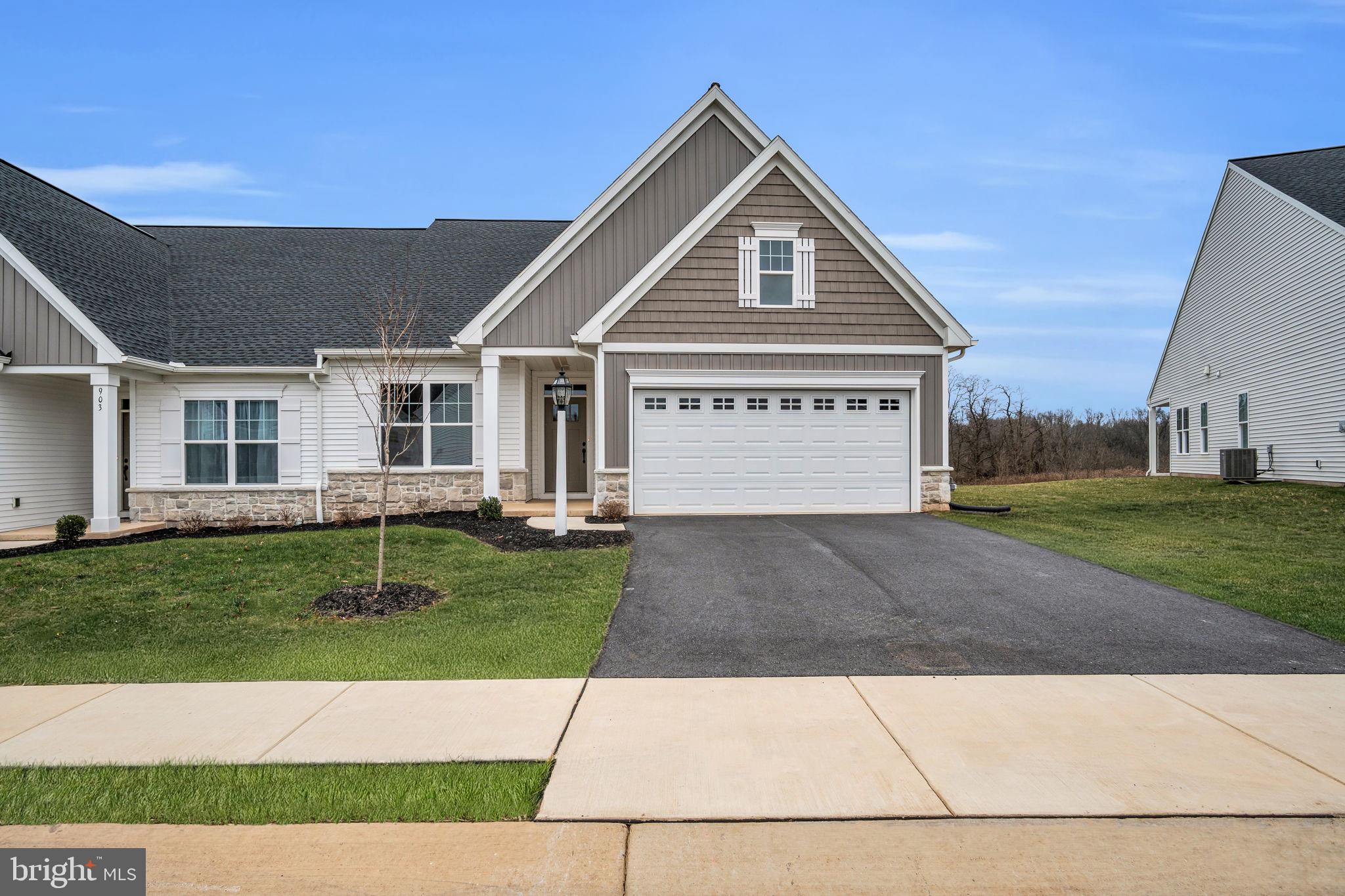 The Maeve by Garman Builders, Inc. is a one-story duplex home with two bedrooms and two bathrooms.  A must see. Book your tour today.