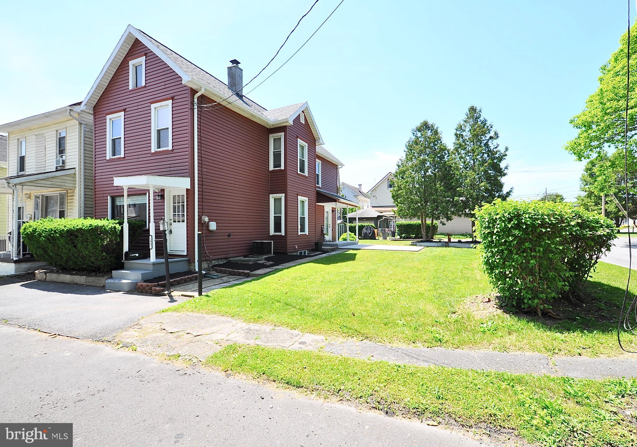 Wow! So much has been done to this wonderful 2 1/2 story home on a double corner lot in Tyrone Borough. New vinyl siding, roofs, gutters and downspouts in 2022. chimney above roof refinished, lined and capped in 2023, new poured patio in 2024, new front door in 2024, all new appliances, the list goes on and on. See the photos and see the house soon this won't last. This property is NOT in any flood zone. Public access to Little Bald Eagle Creek a one block away offering excellent trout fishing!