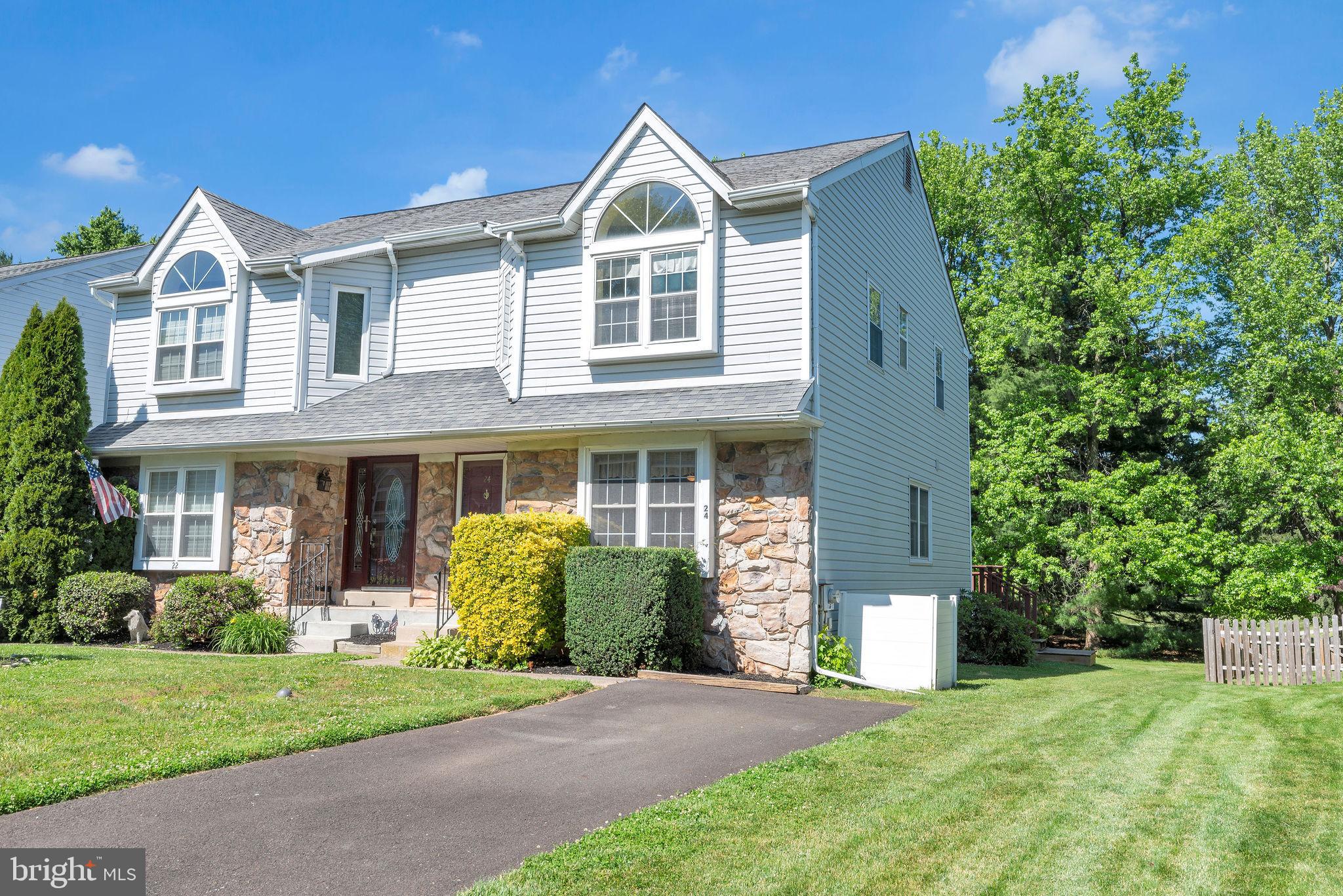Welcome to this adorable twin home in the highly sought-after Sandy Ridge community of Doylestown Borough! Featuring 3 bedrooms, 2.5 baths, and a full basement, this home offers endless potential to make it your own. The spacious eat-in kitchen provides plenty of room for casual dining, while the generous living spaces throughout the main level offer comfort and flexibility for everyday living. Step outside to a large deck overlooking mature trees and open common area, creating a peaceful setting for relaxing or entertaining. Located in a quiet, family-friendly neighborhood just minutes from the shops, dining, parks, and charm of Doylestown Borough, this is an opportunity you won't want to miss. Show it today, move in tomorrow!