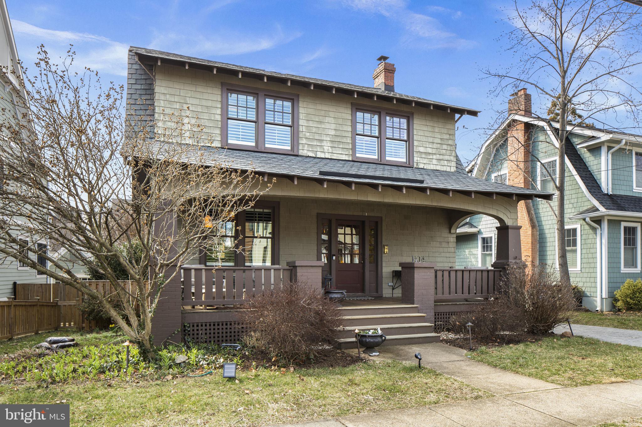Classic Craftsman Bungalow beautifully enters the 21st century. The residence saw a complete renovation/addition (down to studs) in 2008 by Mickey Simpson Builders, Ltd., and offers 4-bedrooms, 3 full and 1 half bathrooms, with nearly 3,500 square feet of living space on 3-fully finished levels. The welcoming front porch allows connection to neighborhood, while rear terrace and entertaining spaces open from the back of the home. The interiors saw the professional attention of Liz Mearns of Image Designs - and the current decor showcases the spaces, light, and architectural details. Crossing the porch and threshold, one enters and enjoys the gorgeous light filtering into the spaces and onto the hardwood floors. The living room offers a gas-burning fireplace, and there's space for a home office at the front of the home. The heart of the home - the kitchen - is striking with it's shaker cherry cabinets, honed black granite, and prep area with display area across the rear windows. This is a working kitchen, with a 48-inch range, with griddle, and range hood. The island provides ample seating for meals or entertaining. As we ascend the staircase we find a large primary suite at the rear of the home, with dual vanities, oversized shower and water closet. The walk-in closet provide ample space for clothing purchases. The upper level also offers two additional bedrooms which share the hall bath (also providing dual vanities and separate water closet). A wonderful addition is the upper level laundry space. Descending to the lower level, we find a large storage space, room for exercise equipment, a family room space, a full bathroom, and a flex space . The space opens seamlessly to the yard - making it a wonderful 2nd home office, guest room or au pair suite.  The detached garage is currently utilized as storage and outdoor entertaining space.  There is a car charger accessible from the driveway for your electric car. The home provides the perfect backdrop for the story of your life - and opens to the urban neighborhood of Clarendon and all the shops (from coffee to grocery, to include Trader Joe's and Whole Foods), eateries, with the easy convenience of proximity to Metro (.3 to Clarendon Metro) and Washington, DC (museums) and the region's airports (wherever your travels take you). The urban neighborhood of Lyon Village in Clarendon also offers a park with tennis & basketball courts, playground, and water/splash feature.