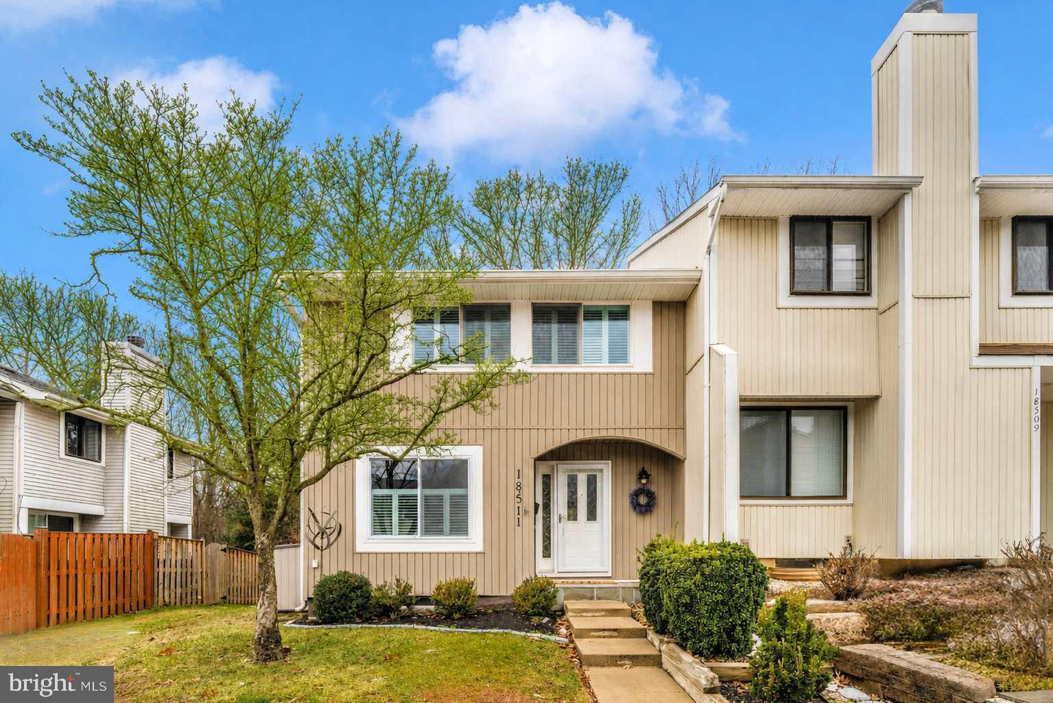 Welcome to the one you’ve been waiting for — a beautifully upgraded end-of-group townhome in the sought-after Stoneridge community that perfectly blends style, space, and setting.

From the moment you step inside, the bright, open layout and rich hardwood flooring set the tone. The heart of the home is the stunning, fully updated kitchen featuring sleek modern cabinetry with under-cabinet lighting, quartz countertops, a tiled backsplash, and dual oversized pantries — designed for both everyday living and effortless entertaining. Custom built-ins, including a contemporary china cabinet and living room console, add distinctive character and function.

The spacious living room, anchored by a cozy fireplace, flows seamlessly to a large rear deck overlooking peaceful wooded views — your private escape for morning coffee or evening gatherings. Plantation shutters throughout provide timeless elegance and will convey with the home.

Upstairs, hardwood flooring continues through three generously sized bedrooms and beautifully updated bathrooms, including a spacious primary suite with its own private bath.

The fully finished walk-out lower level offers exceptional versatility with a second fireplace, full bathroom, and direct access to the patio and backyard — ideal for guests, a home office, or additional recreation space.

Practical updates provide peace of mind: newer systems, HVAC (2019), roof under 6 years old, and a washer and dryer just one year young. Plus, enjoy the convenience of a reserved parking space right outside your front door.

End-unit privacy, wooded views, thoughtful upgrades, and true move-in readiness — this is more than just a home, it’s a lifestyle. Schedule a tour today!