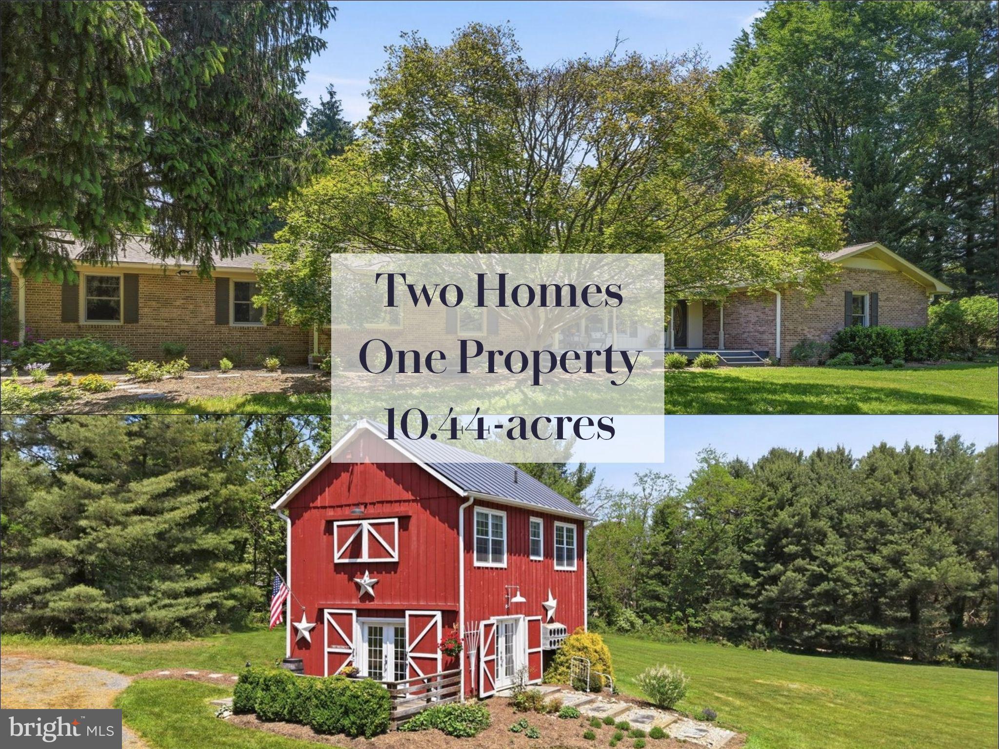 NEW PRICE – Reduced $100K! Exceptional value for this one-of-a-kind 10.44-acre property in Loudoun County.  Occasionally, a property changes the way someone can actually live.  Most properties offer one home.  This one offers two.  Set on 10.44 acres in western Loudoun County, this exceptional Northern Virginia farmette features a beautifully renovated 4-bedroom, 2 full-bath main residence plus a separate 2-bedroom, 2.5-bath Barn House Cottage. The cottage has its own well, septic system (approved for 3 bedrooms, allowing future expansion), proper permits, and its own individual address.  The main residence offers warm, connected living spaces designed for everyday comfort. The renovated kitchen opens seamlessly into the main living areas, while the expansive sunroom flows onto the deck overlooking the property and surrounding countryside. All four bedrooms, two updated full baths, and the laundry room are conveniently located on the main level, creating true main-level living. Artistically curated details throughout the home create a welcoming atmosphere that feels both distinctive and timeless. The semi-finished lower level offers flexible space for recreation, hobbies, fitness, storage, a workshop, or future finished living space.  Built in 2020, The Barn House Cottage has an established history as a successful Airbnb while offering exceptional flexibility for today's buyers.  Ideal for:

• THE HOMEOWNER — Live in one residence while generating supplemental income from the other.

• THE INVESTOR — Rent both homes as short-term Airbnb rentals or long-term investment properties.

• THE MULTI-GENERATIONAL BUYER — Enjoy close proximity to family while maintaining separate private residences.

• THE LIFESTYLE BUYER — Create the farmette lifestyle you've always imagined with open pasture, gardening areas, a greenhouse, fruit trees, and room for horses or other animals.

• THE REMOTE PROFESSIONAL — Establish a separate office, creative studio, or home-based business with privacy just steps from your primary residence.

Beyond the homes themselves, the 10.44-acre property unfolds into a countryside setting filled with charm and possibility. Fruit trees, raised garden beds, a greenhouse constructed from reclaimed windows, chicken coops, additional outbuildings, and open pasture create a property that encourages a slower, more connected way of life. Walk from your home to harvest vegetables from your garden, care for your horses and animals, or simply enjoy the peace, privacy, and scenic beauty surrounding you.

Located in the heart of Virginia Wine Country near Purcellville and Hillsboro, you'll enjoy easy access to award-winning wineries, breweries, farm markets, hiking trails, and everything that makes western Loudoun County one of Northern Virginia's most desirable destinations.

Recent improvements to the main residence include a remodeled kitchen, new boiler (2024), new dual-function water heater, new Andersen double-pane windows, new roof and gutters (2019), new Bruce hardwood flooring (2018), new bedroom flooring (2025), new LVP flooring and new windows in the sunroom (2026), extensive interior painting, exterior of house painted (2026). Please see Documents for the complete list of improvements, including construction details for The Barn House Cottage.