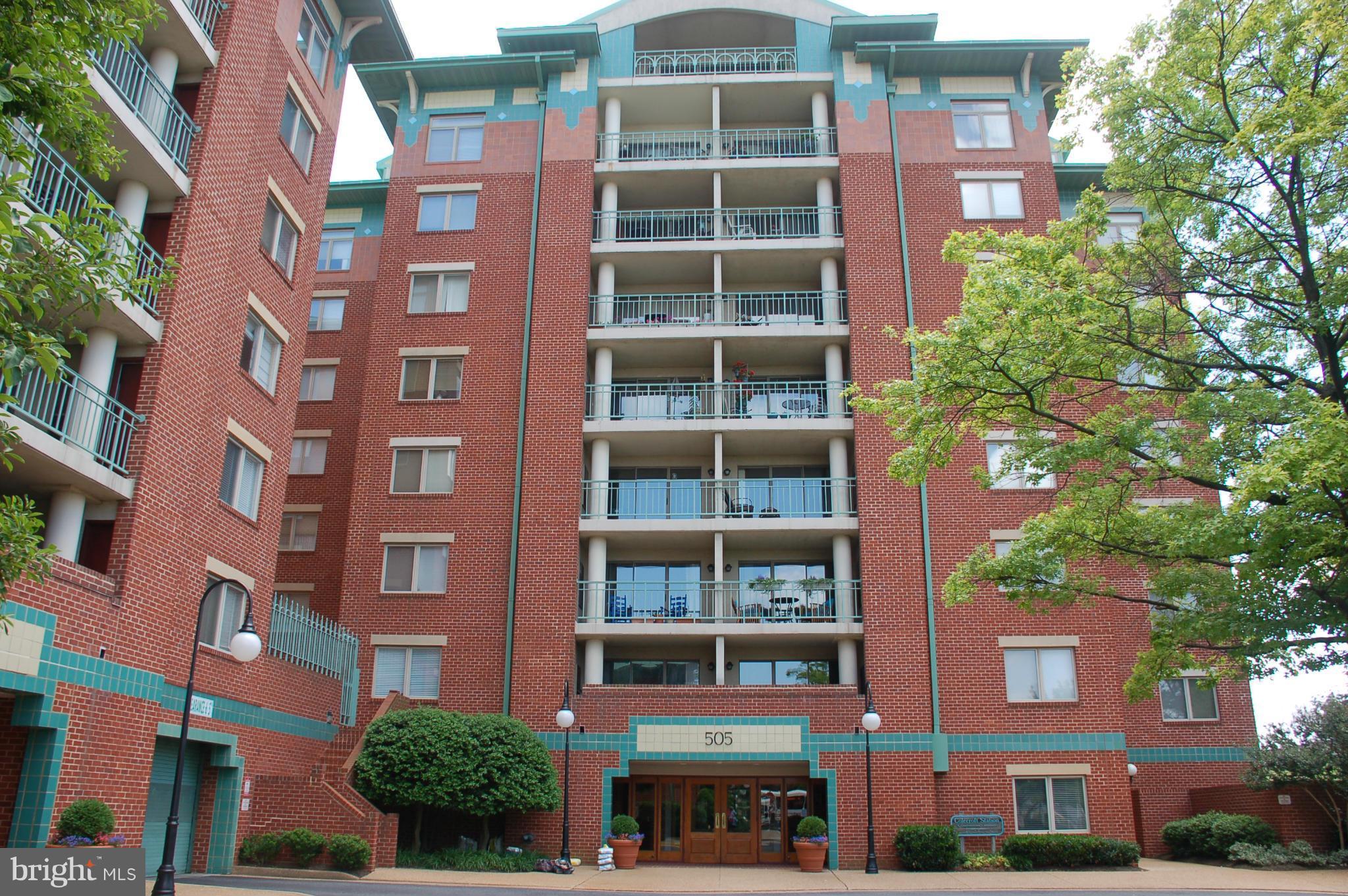 WOW!! Stunning two bedroom, 1.5 bath condo across the street from Braddock Metro. Light and airy unit on sixth floor. Spacious rooms with terrific balcony. Must see assigned parking space in underground garage. Water/sewer and trash included. This is the one. Shopping, entertainment and many other activities in nearby Old Town, Crytal City and DC.Keys in Lobby LB & on unit door. Call/txt for combo