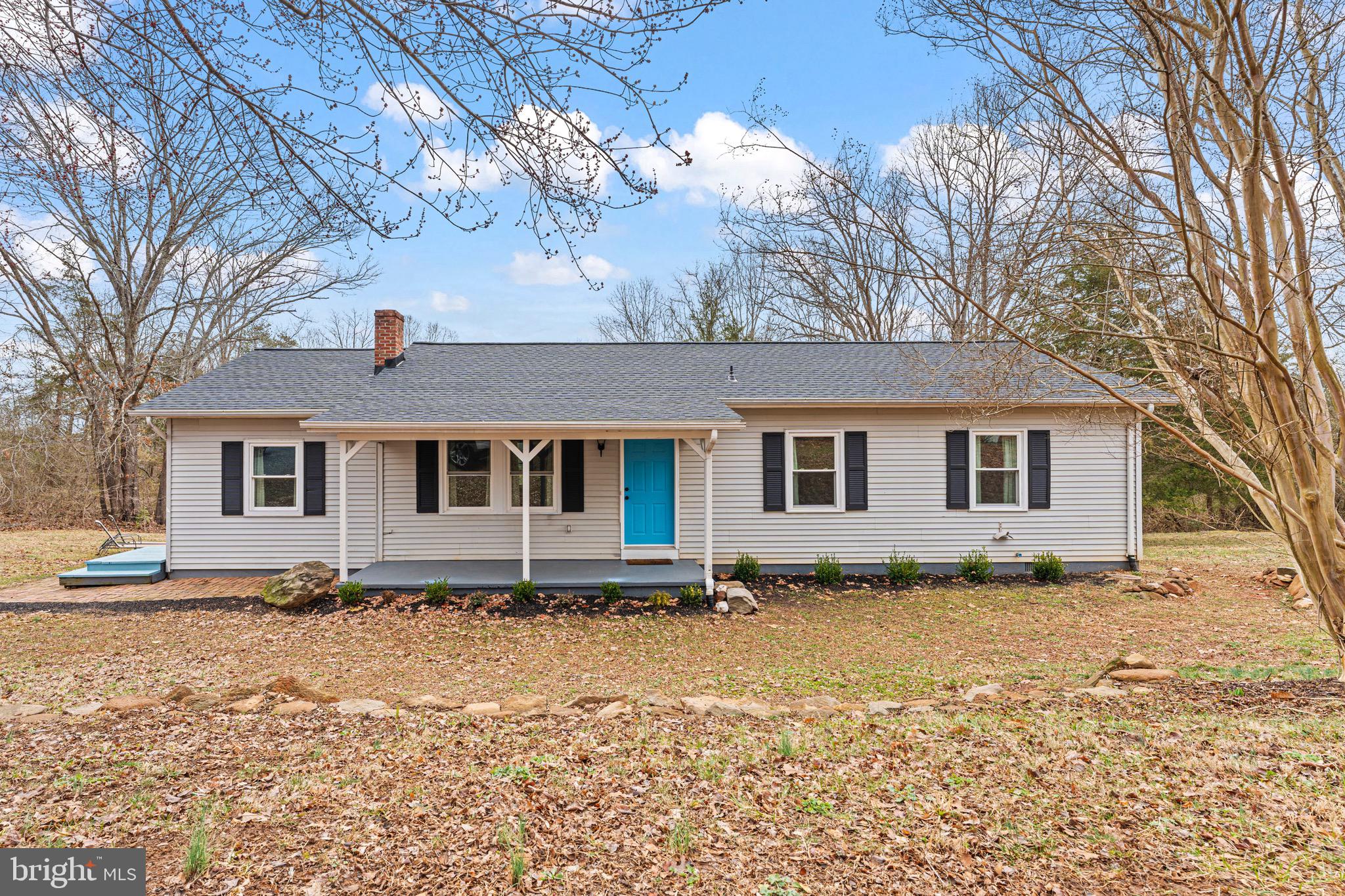 You won't want to miss this peaceful oasis in Culpeper County. This beautiful, move-in ready 3-bedroom, 2-bath rambler sits on 2 acres and has been thoughtfully updated. The home features new paint, luxury vinyl plank flooring, updated bathrooms, and a kitchen complete with new stainless-steel appliances. Additionally, it has a new stacked washer/dryer and a new roof (installed February 25). Outside, you'll find a nice balance of open, gently sloping yard and wooded lot, perfect for outdoor activities. Sit on the deck and enjoy the peaceful solitude, or invite your family and friends to gather around the firepit. Comcast Xfinity and Verizon Fios are available, and the property is just minutes from Culpeper. With all of this going for it, you'll want to make it yours today!