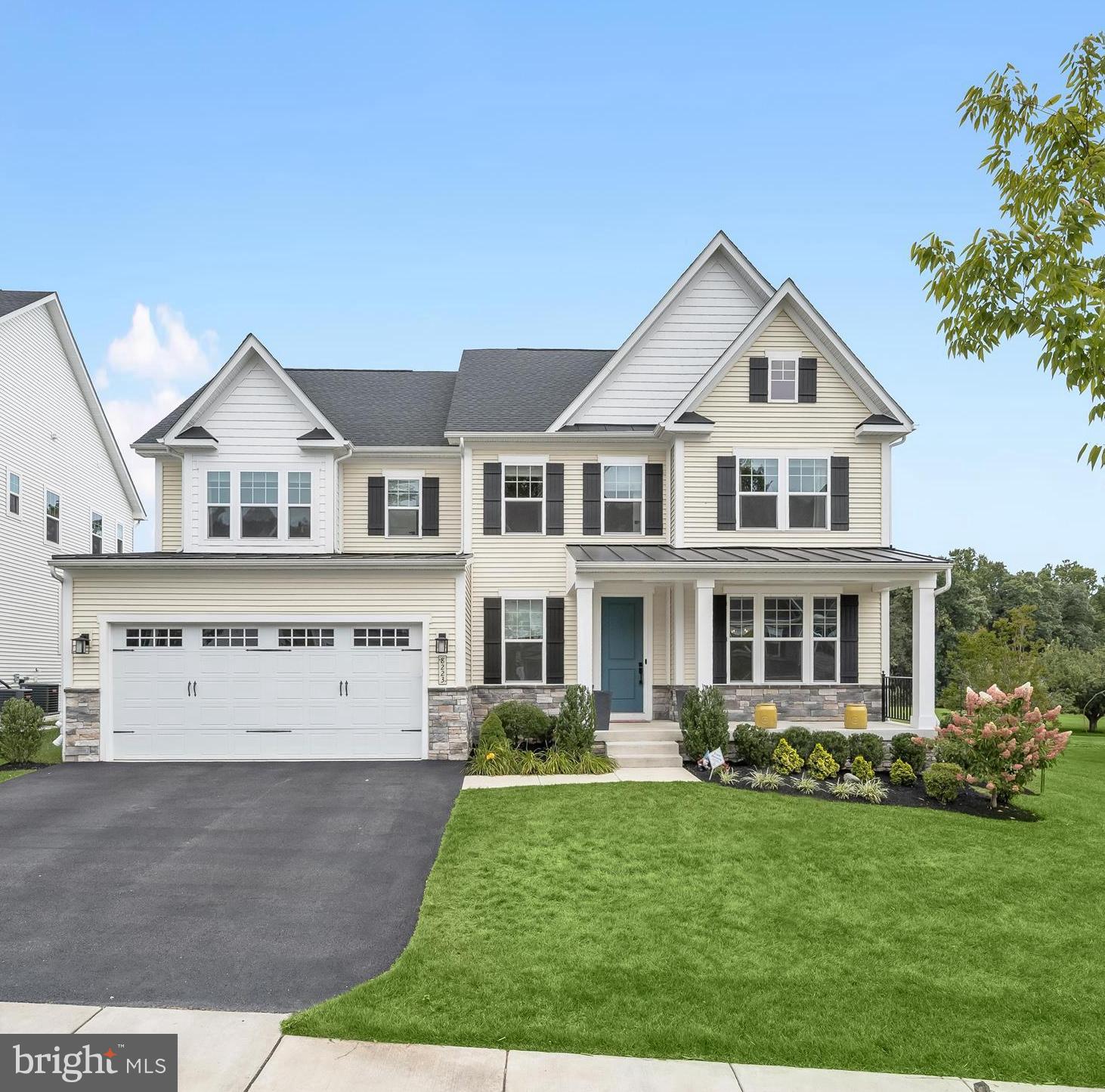 Absolutely IMMACULATE! Welcome to this exceptional transitional-style home in sought-after Maple Lawn South, offering 4 spacious bedrooms, 4.5 baths, and over 5,000 square feet of beautifully finished living space. Built in 2022, this property blends modern design with timeless detail, creating an inviting atmosphere with an up-to-the-minute vibe perfect for both everyday living and entertaining.
Step inside to an open floor plan with LVP flooring, robust with natural light, and thoughtfully designed spaces. The bright white kitchen is a true showstopper, featuring quartz countertops, stainless steel appliances, ceramic backsplash, 42” cabinetry with under-cabinet lighting, an oversized entertainer’s island with breakfast bar, and a walk-in pantry. A breakfast room provides direct access to the screened porch and the adjacent study.  The open plan design unfolds seamlessly into the family room offering a cozy gas fireplace with mounted media, while the formal dining room and private study with extended length and French doors offer versatile options for work or gatherings. A spacious mudroom and arrival center with bench, built-in cubbies and a half bath complete the main level.
Beautiful hardwood stairs and carpet runner escort you to the upper level in style where the oversized upper hall has a matching area rug. The serene primary suite showcases French doors, a tray ceiling, and sparkling spa-inspired en suite bath. The primary suite and all the secondary bedrooms feature up-down blackout blinds for comfort and privacy.  Light streams in through the window in a generously sized laundry room offering front loading washer and dryer and a utility sink, conveniently situated adjacent to the upper hall and bedrooms.  
Downstairs, newly installed carpet in 2025 make the recreation space like-new with walk-up access to the rear lawn.  The fully finished rec room and game area are complimented with a full bath and additional unfinished spaces that offer room to grow with areas to relax, play, or entertain.
Outdoor living is truly impressive beginning with a welcoming covered porch in front, and a side yard that is extended and enhanced by the adjacent easement. Resort styled amenities in the rear include a screened porch with a vaulted ceiling, concealed LED rafter lighting and technology that offers a power lift for screen panels. One button and the screens remotely rise and the screen porch becomes a covered patio that cascades gently down to the patio and fire pit.  Family and friends can gather, meander and enjoy outdoor living at its finest.
As part of the vibrant Maple Lawn South community, residents enjoy access to an in-ground pool, clubhouse with kitchen, recreation and media area, paved walking trails, tot lot, and a convenient location within walking distance to schools. Nearby shopping, dining, and entertainment in Maple Lawn provides a plethora of options for shopping, dining and entertainment.  This like-new home is a perfect blend of luxury, comfort, and community living—move-in ready and waiting for its next owner.