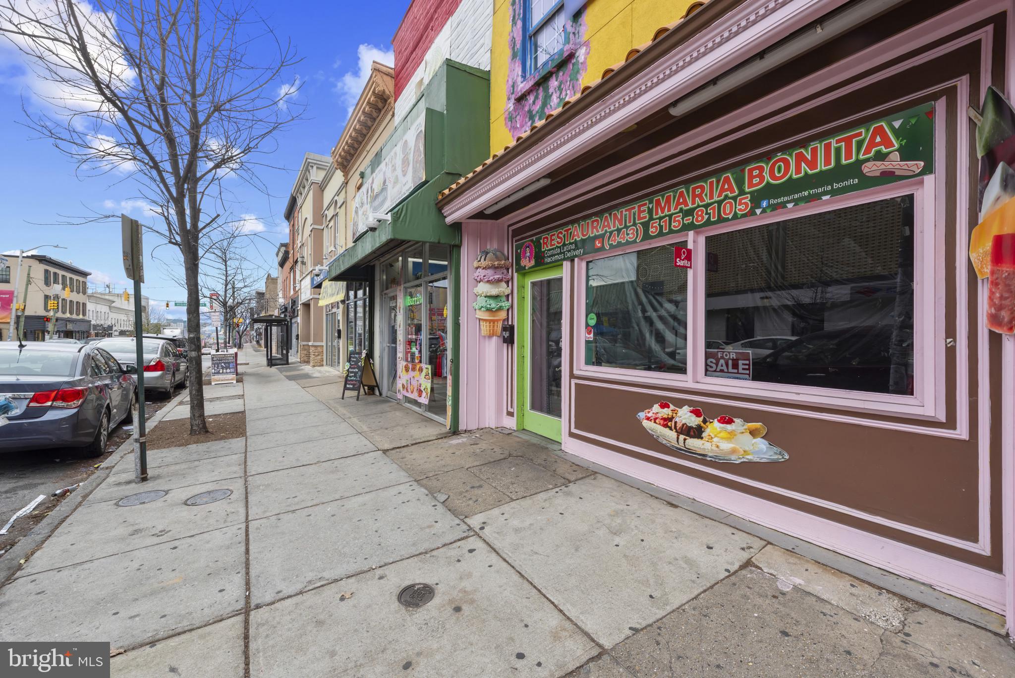 Fantastic opportunity to own a high-visability restaurant/storefront/multi- unit with residential upstairs in a great location in Highlandtown. Property is currently completely vacant and easy to show. Upstairs residential was renting for $1,500 and the restaurant was renting for $3,500. Fully equipped with a huge commercial kitchen, 2 restrooms on main level. Upstairs apartment has spacious bedroom and living area with 1 full bathroom. 2 car parking in the rear.
*Ground rent owner unknown -  $30 on the 27th of March and September. Sub lease of $2 due 9/27 - seller will not redeem.