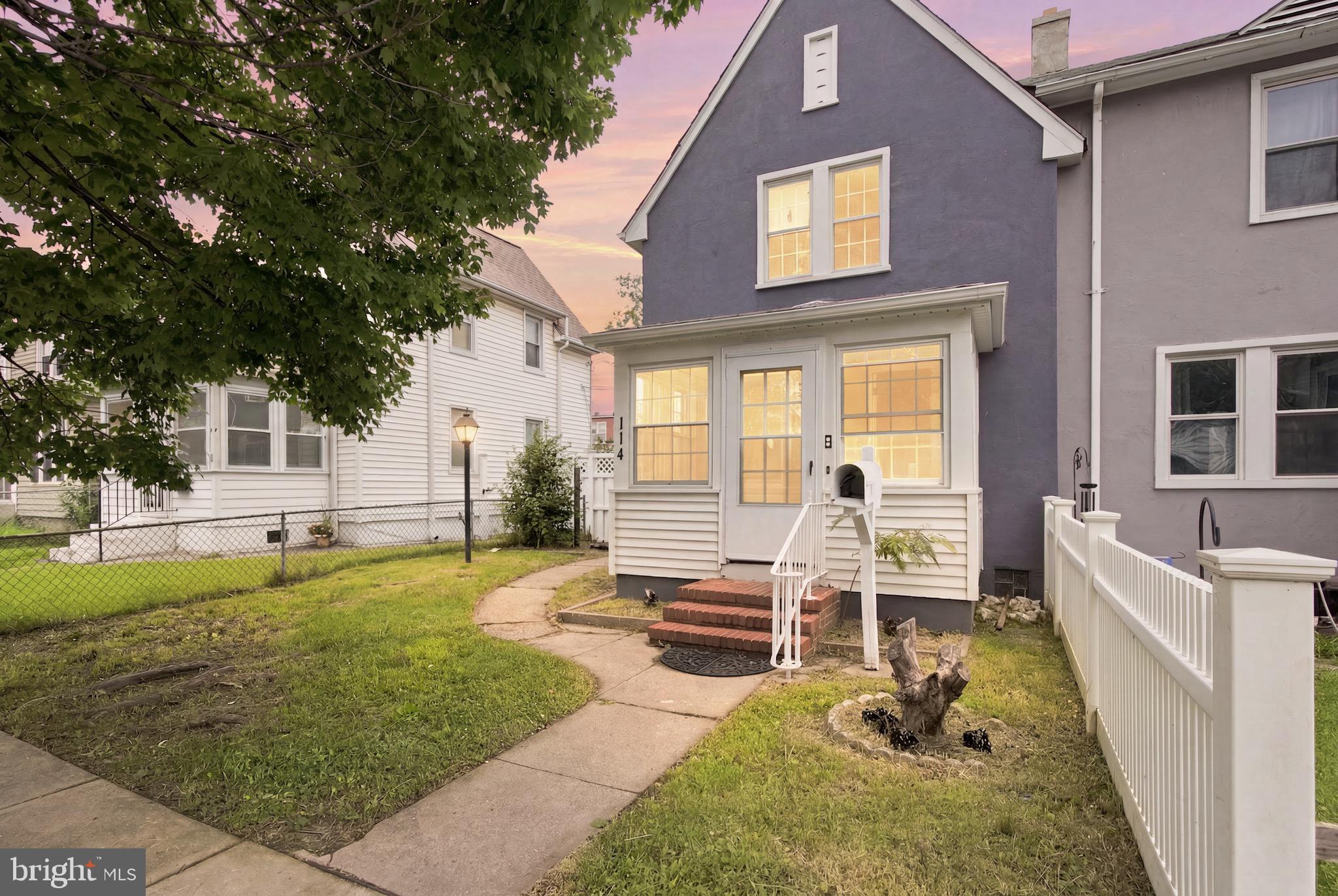 Welcome to 114 Patapsco Ave, a charming and move-in-ready home offering bright, comfortable living spaces and plenty of natural light. The main level features an enclosed front porch, beautiful hardwood floors, a spacious living and dining area, and a refreshed kitchen with white cabinetry, quartz-style countertops, gas cooking, a built-in microwave, and a full-size refrigerator.
The home also offers updated bathrooms, generously sized bedrooms, central air conditioning, and a partially finished basement that provides additional flexible space for storage, recreation, or a home office. Outside, enjoy a rear deck overlooking the fenced backyard—perfect for relaxing, entertaining, or creating your own outdoor retreat.
Conveniently located near shopping, dining, major commuter routes, and local amenities. Schedule your showing today and see everything this home has to offer!