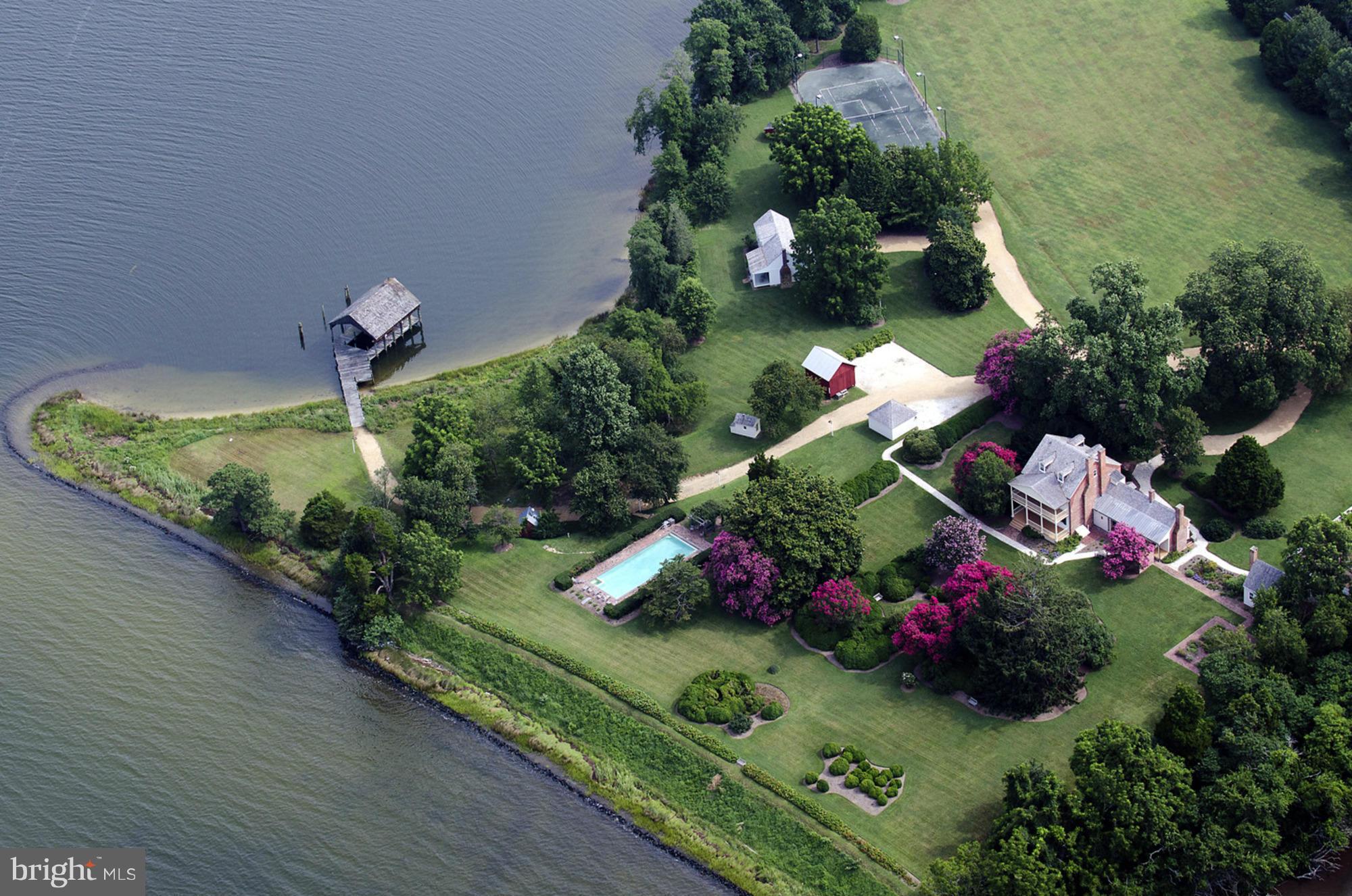 Historic, restored Federal style home, circa 1654, sited on 110 acres. Wonderful views situated on 3000' of water front on St. Inigoes Creek & St. Mary's River.  Stately main residence w/gracious formal rooms, fully renovated w/updated kitchen & baths. Property incl 2 Guest Houses, fully renov w/full kitchen & baths, deep water pier, inground pool,sauna,  barn & horse stable. Ask agts re: tax ids   Agreement of Sale Reached on 2/1/21
