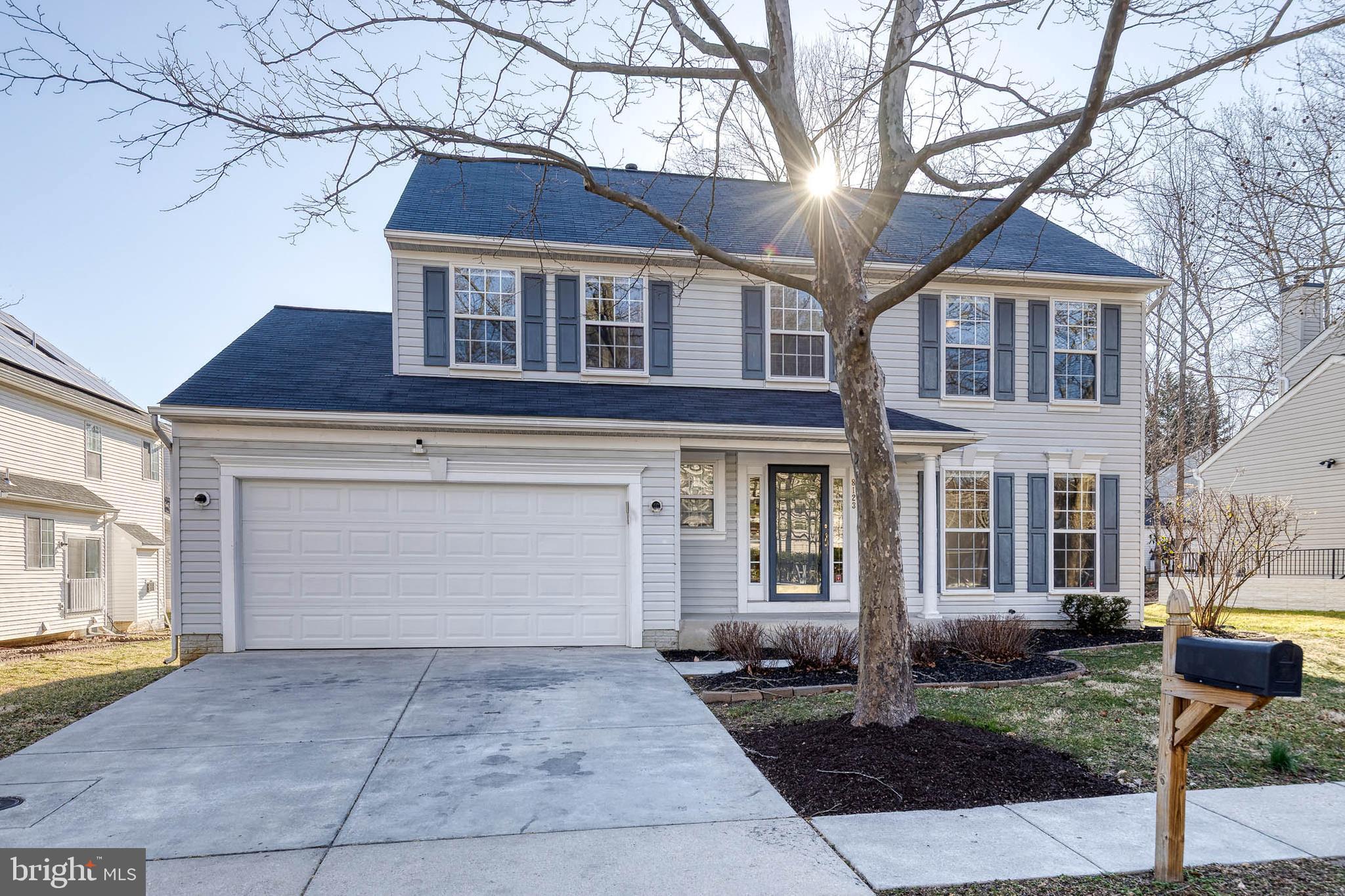 Welcome to 8123 Bayou Bend Blvd in the sought after Russett community in Laurel.  This beautiful detached home has a 2 car garage plus additional parking in the driveway so you can comfortably have guests visit.  The main level welcomes you with gleaming hardwood floors and the living room is drenched in natural light.  There is a generous sized dining room plus an eat in kitchen so entertaining here is a breeze!  The entire home has just been painted a lovely neutral grey tone for a modern look.  The kitchen has lots of cabinet and counter space for all your food prep needs, and there is a huge family room open to the kitchen for a true open concept feel.  The primary bedroom suite has a deluxe bathroom with a double vanity and separate shower and tub plus a giant walk in closet!  The other 3 bedrooms are a great size with plenty of closet space.  The basement is unfinished for TONS of added storage.   There is plenty of outdoor space in the large backyard!  Don't miss this one!