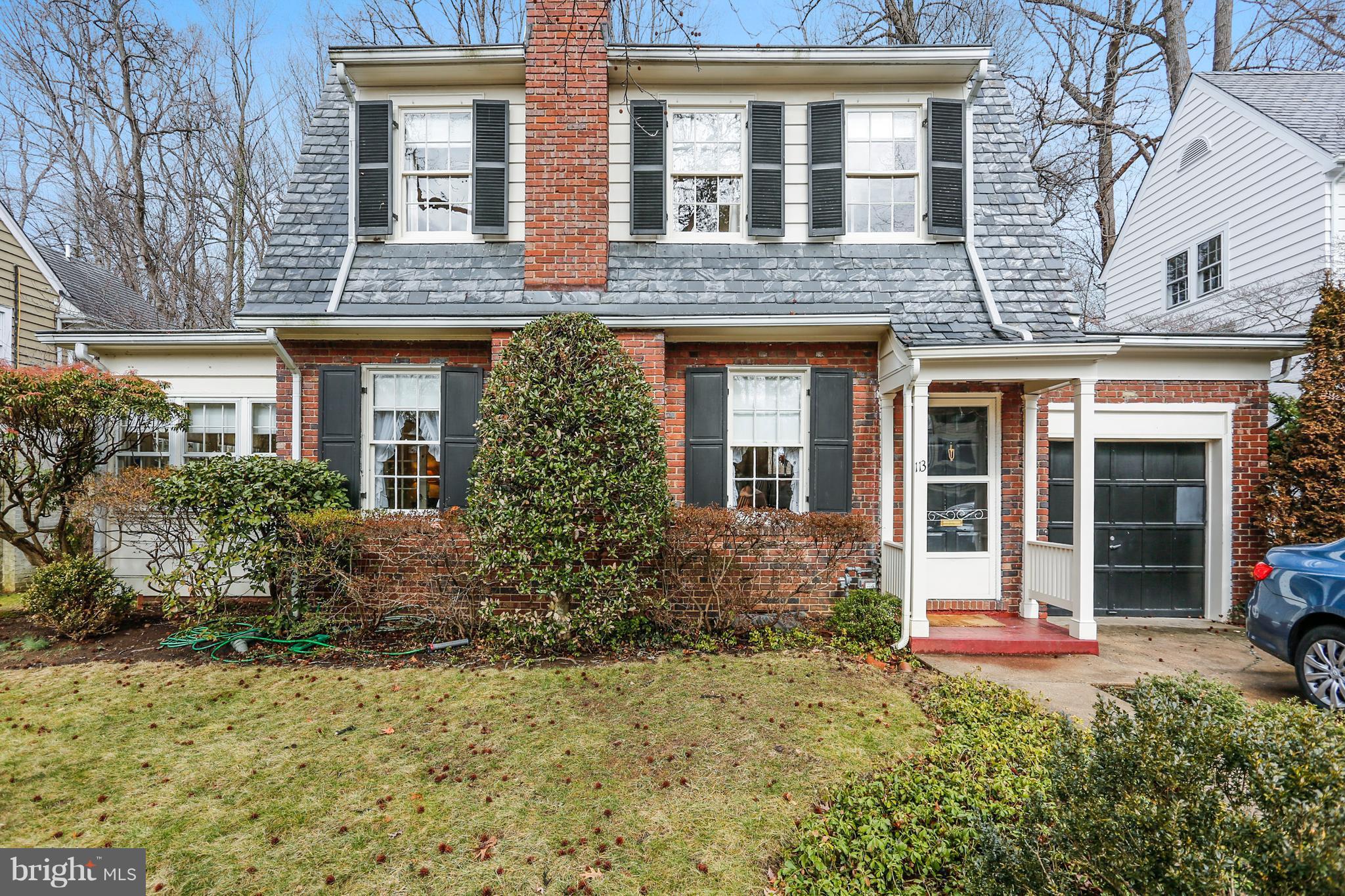 The current owners have lived in this house since 1972.  The living room, dining room, sunroom surround  the small eat-in kitchen and 1/2 bath with a door nearby to the back garden.  The attic bedroom has ample storage space as well as windows looking east and west. The house is on the southern border of the Chevy Chase Club grounds. Close to public transportation.