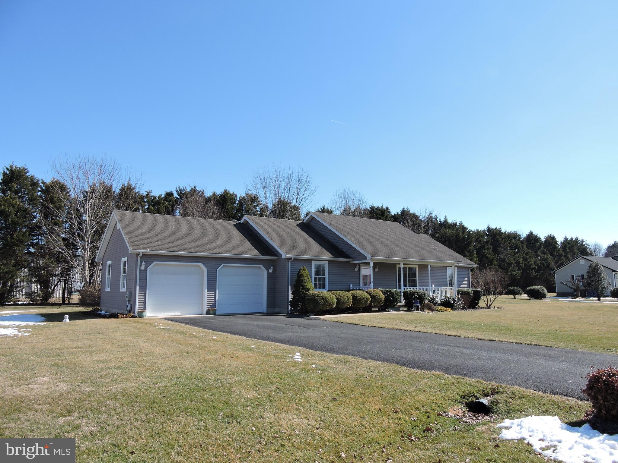 Lovely well maintained one owner ranch centrally located with easy access to route 13 North, 404 west as well as all Delaware beaches! Perfect size home for those starting out as well as those downsizing. Vaulted ceiling living room and stunning all season's room in rear of home opens up this living space to support large family gatherings. Walk in Laundry room conveniently located just in from the garage and near the kitchen for easy access while doing chores. Added utility sink in the garage is great for those messy outdoor jobs while gardening on this .55-acre lot which includes an inground irrigation system with its own private 4 inch well! Conditioned crawlspace with sump pump is an awesome added feature too! Plenty of additional storage in the garage with pull down-stairs access, deep closets, walk in owner's suite closet and large pantry in kitchen, perfect for those box store needs! Home comes with a 1-year warranty! Call today for your private tour!