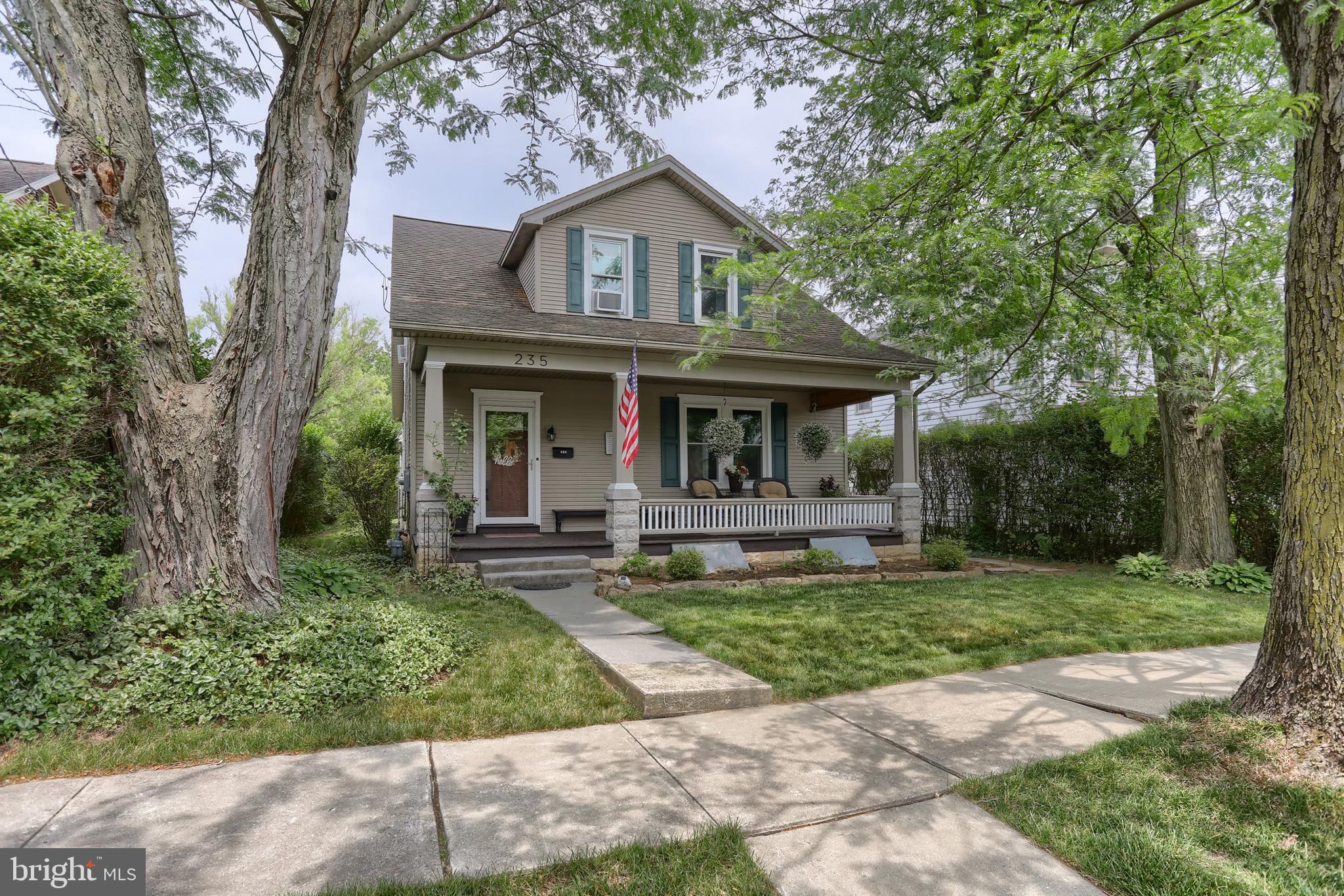 Beautifully remodeled 3 Bedroom, 2 Bathroom home with just under 2,000 sq. ft. has tons of curb appeal with a style reminiscent of Craftsman Bungalow.  9 ft. ceilings on both floors.  Main floor Primary Bedroom/Bath (currently used as a Family Room) has direct access to the deck.  Kitchen counters and Island updated with granite in 2019.  Touch activated kitchen faucet. Smart stove has Wi-Fi control option. Hardwood floors refinished 2016. Enclosed sun porch currently serves as an office. Energy efficient LED lighting throughout. Large closets.  Large 24'x17' 2-car detached garage plus additional off street parking spot. Garage door has a MyQ Smart Garage Door Control to allow remote open/close, receipt of package deliveries, etc.  8'x12' garden shed for additional storage. Privacy hedges define the lot and large mature trees provide plenty of shade to the home during the summer. Walking distance to Lebanon Valley College, local restaurants and downtown shopping.