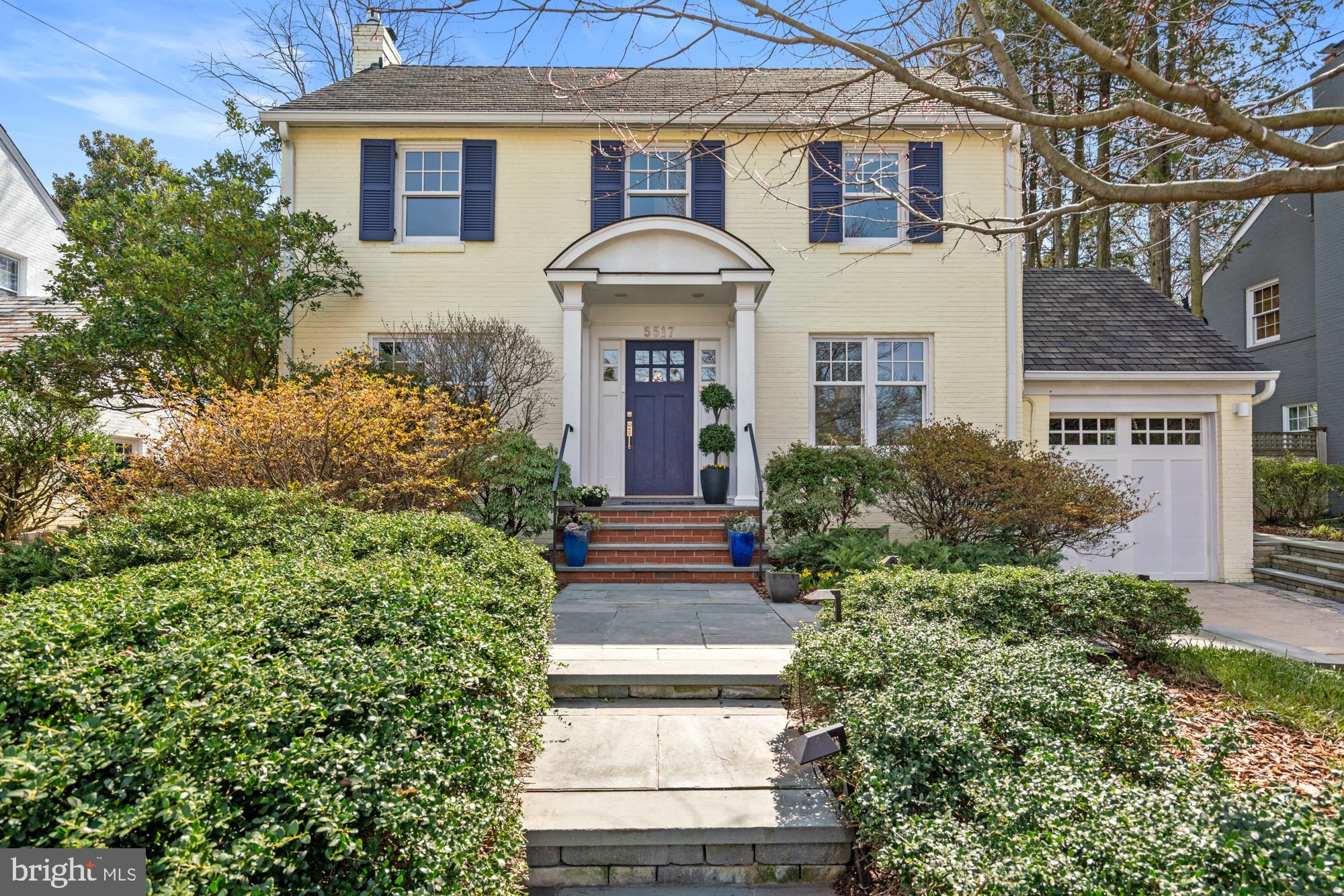 Modern yet, classic, this architect’s own Chevy Chase Village brick home is the perfect blend of location, community, and amenities. Surrounded by a verdant garden and mature trees, this home warmly welcomes all who visit with its stone walkway, stately facade, and cheery colors, all in a renovated and light-filled package.
 
A welcoming front door and covered porch are flanked by flowering shrubbery and plantings that sets the tone for life within. This quintessential center-hall Colonial is punctuated with period details such as custom wood trim, hardwood floors, and elegant room sizes – with thoughtful modern touches that expand the light-filled home.
 
The perfectly proportioned living room creates a cozy space to enjoy an evening by the fire; or open the French doors to the adjacent screened porch for large-scale entertaining.
 
The gracious size of the formal dining room provides ample space for dinner parties, while the updated kitchen, with stainless steel appliances and custom tile work, includes a breakfast bar, storage, and a nook for homework. It opens to the oversized family room making informal entertaining a breeze. The mud room, with access to the attached garage, walk-in pantry, and powder room, rounds out the main level. 
 
The second level includes four bedrooms and three full baths. The primary suite offers large his-and-hers closets, a fireplace, plenty of room for reading or relaxation. Why not coffee or yoga each morning on your own private deck? The primary bath has spa-like amenities including glass tile and an air bathtub. There is a second bedroom with en suite bath, and two more bedrooms with access to the hall bath.
 
The finished third level includes an office and a playroom/guest bedroom, offering many options for expanded living space.
 
The lower level includes a recreation room, ample utility space with a modern laundry and sink, storage galore, and room for a future bathroom. 
 
Surrounded by mature greenery and ample natural light, 5517 Park Street in Chevy Chase Village delivers quiet, tranquil living while being mere steps from the shopping districts of Friendship Heights and Bethesda, exciting new restaurants and Metro. Move right in and enjoy the luxuries of life in a home meant for today’s busy and demanding lifestyle. Inbounds for Westbrook, Westland, and B-CC schools serve the neighborhood.


Chevy Chase Village is an historic community of 720 homes on just under half a square mile in the southern section of Montgomery County, Maryland. The original streetcar suburb to the Nation’s Capital, Chevy Chase Village borders the District of Columbia. The Village’s tree-lined streets, brick sidewalks, open parks, and centrally located Village Hall combine with walking-distance access to public transportation, shopping, restaurants, and theaters to offer the best of urban and suburban living. Chevy Chase Village operates a private police force, town manager, and additional services. Our small-town residential character encourages civic and social engagement, while our municipal government provides first-rate administrative, police, and public works services.